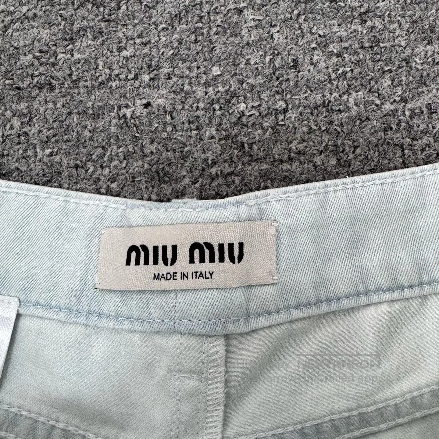 Miu Miu miu miu Alphabet logo denim shorts| Size 25" / US 0 / IT 36 - 5 Thumbnail