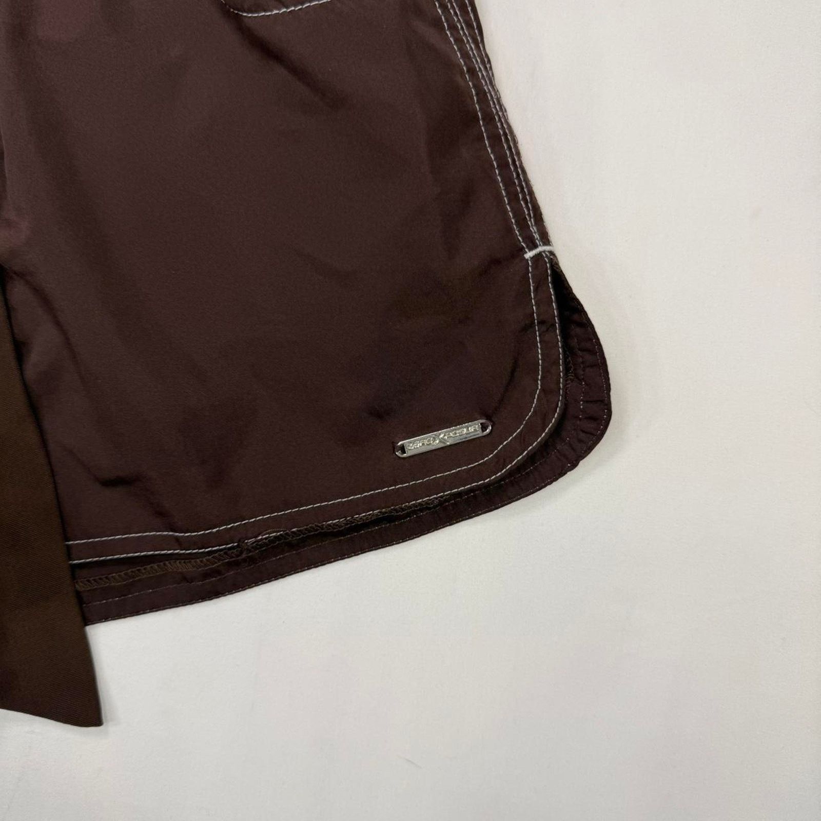 ZeroXposur Brown Y2K ZeroXPosur Mini Shorts with thick drawstring Size 34" / US 12 / IT 48 - 2 Thumbnail