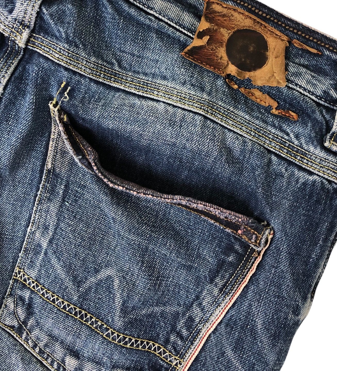 Japanese Brand Japan Rags Heritage Stone Washed Distressed Denim Jeans Size US 32 / EU 48 - 16 Thumbnail