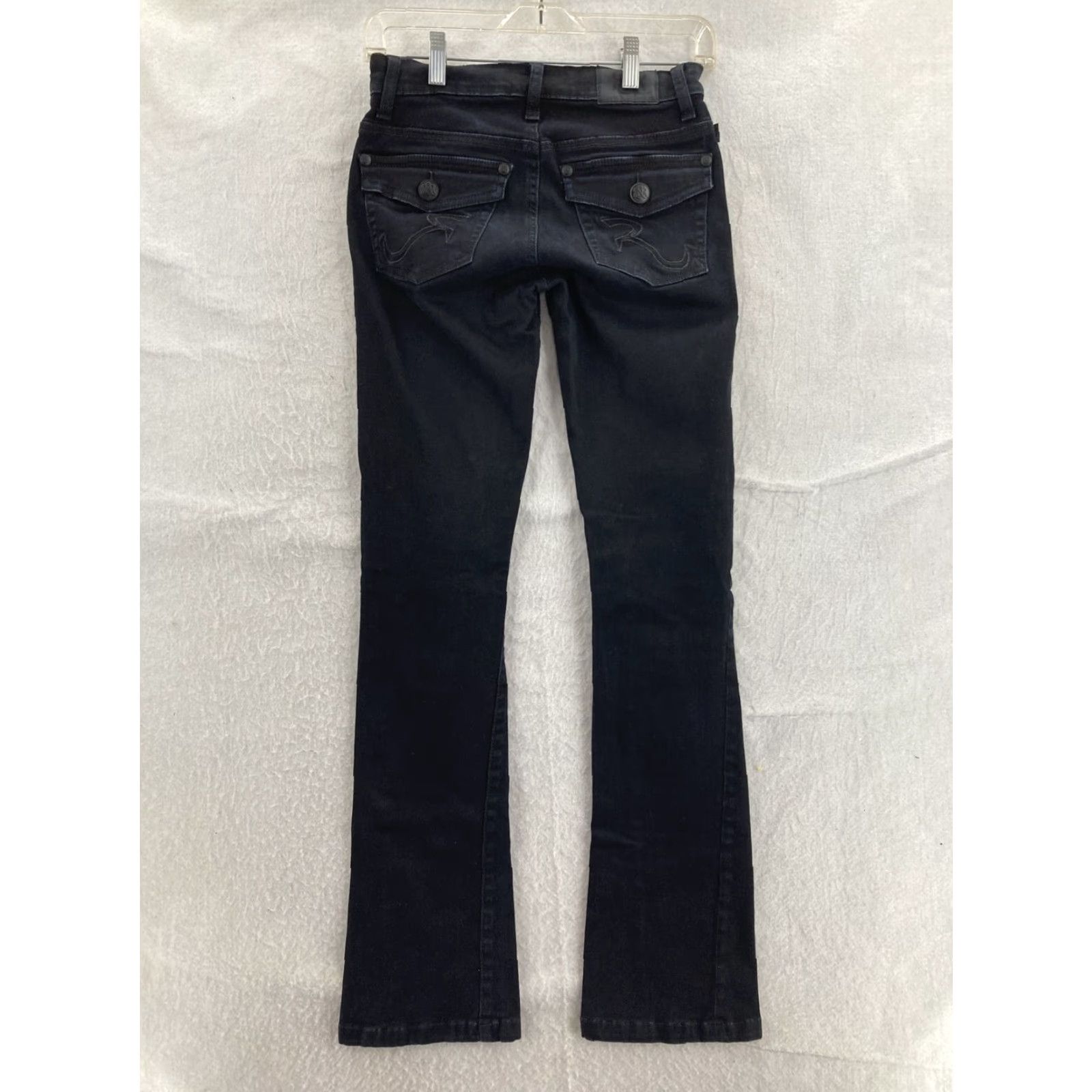 Vintage Rock & Republic Jeans Cassandra 2M Black Denim Bootcut Regular Size 26" / US 2 / IT 38 - 2 Thumbnail