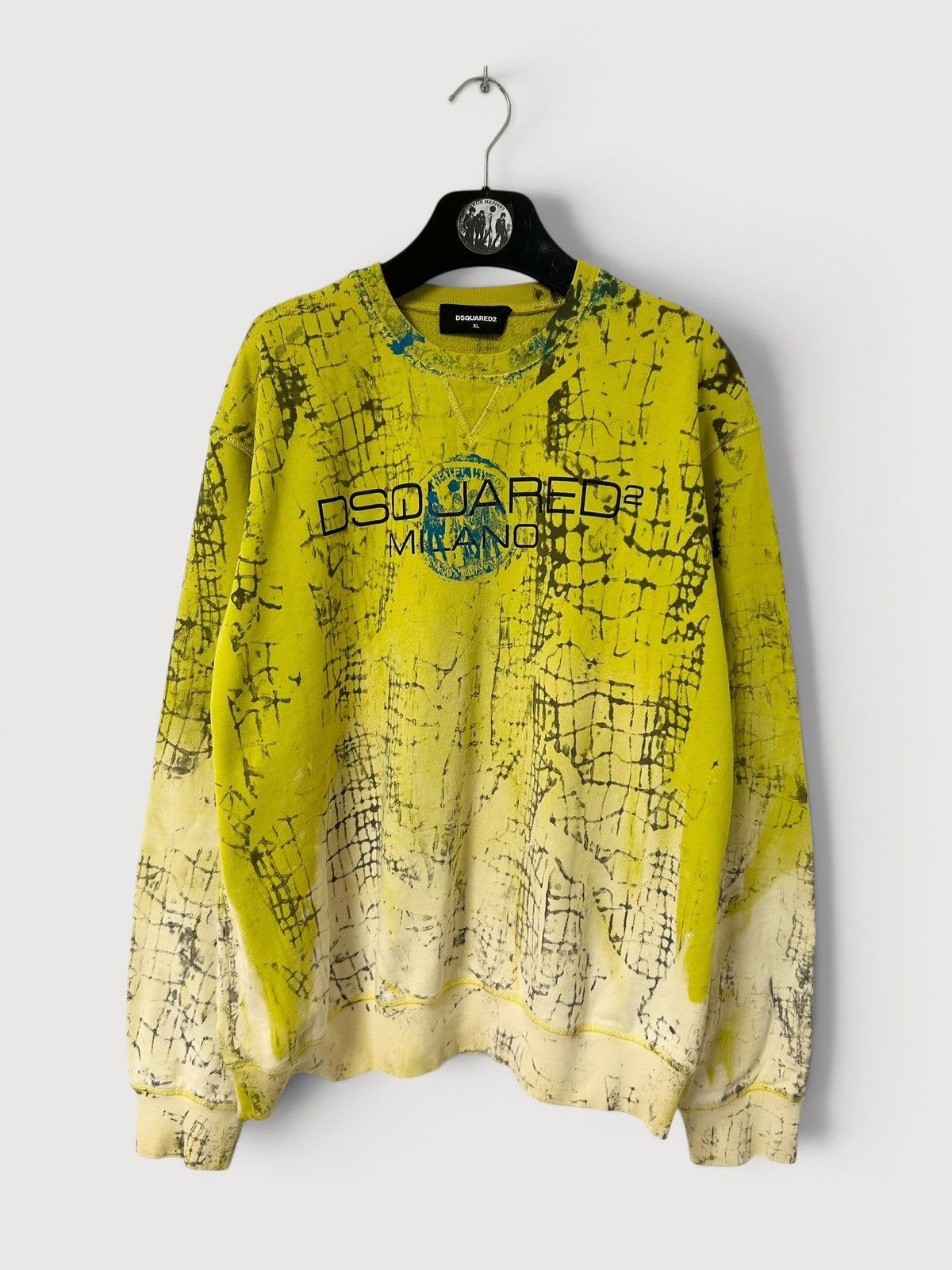 Dsquared2 SS2020 Milano Logo Bleach Dyed Crewneck Size US XL / EU 56 / 4 - 1 Thumbnail