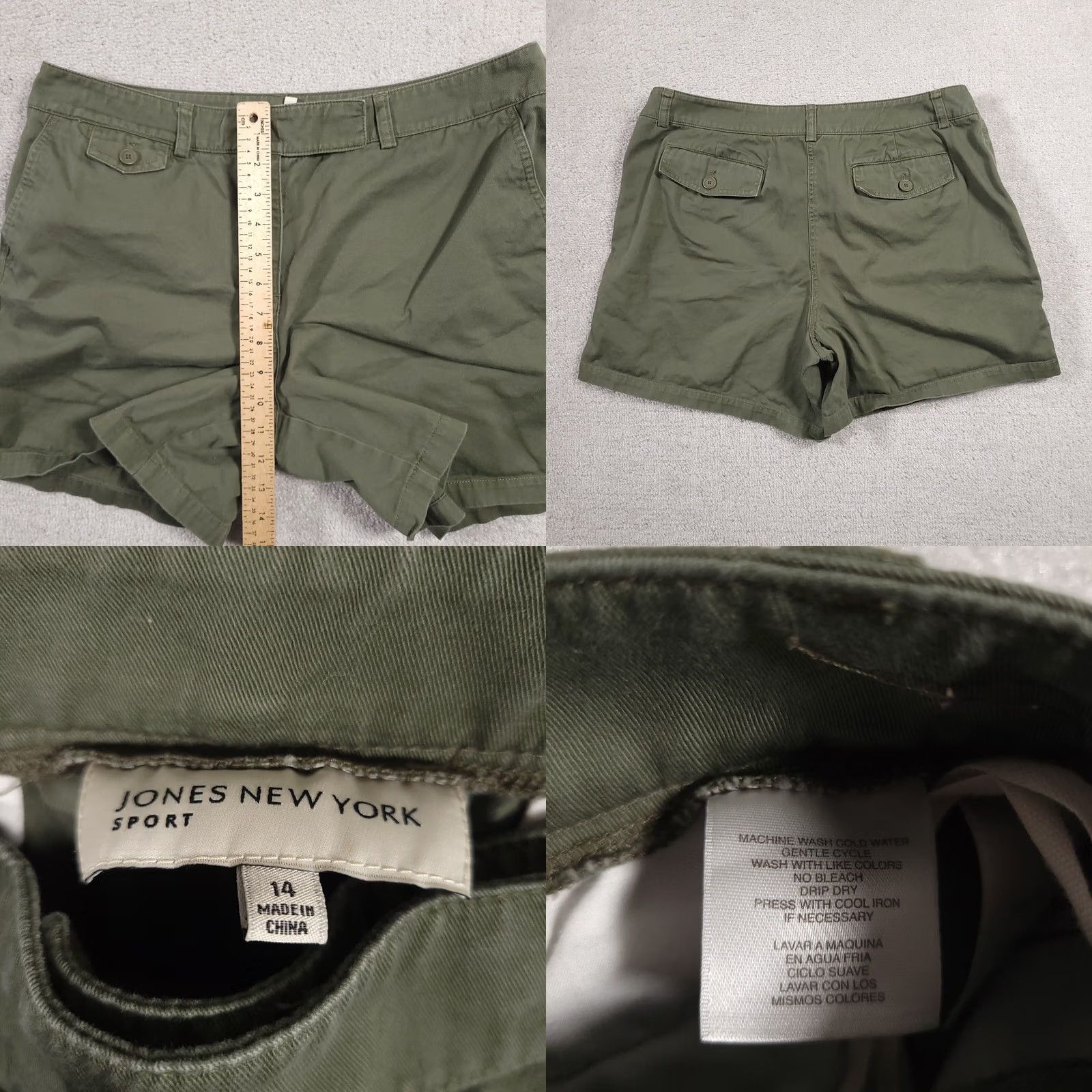 Jones New York VINTAGE Jones New York Sport Shorts Women's 14 Green Mid-Rise Flap Pockets 5" Size 36" / US 14 / IT 50 - 8 Thumbnail