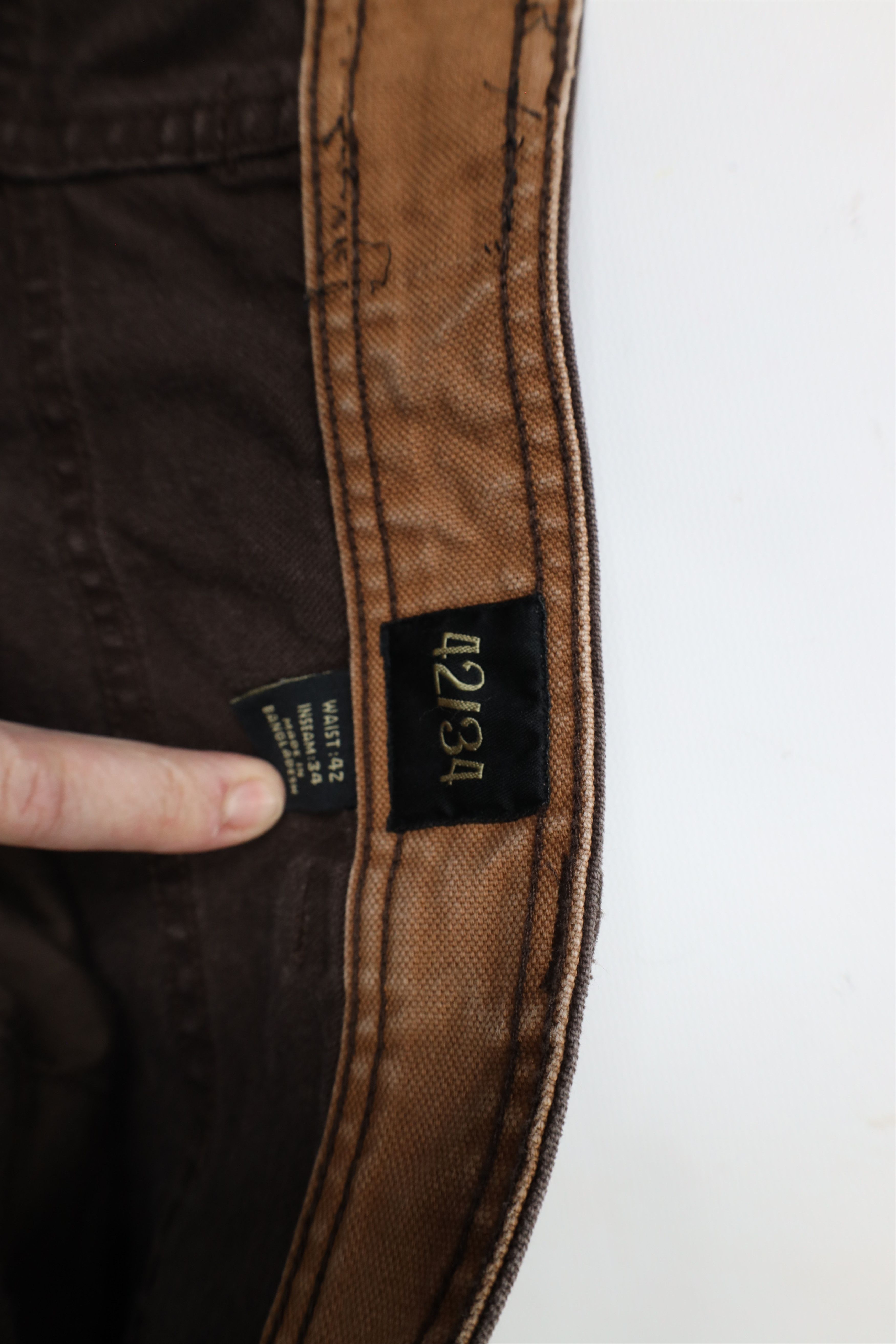 Vintage Vintage Y2K Streetwear Wide Leg Canvas Dungaree Pants Brown Size US 42 / EU 58 - 8 Thumbnail