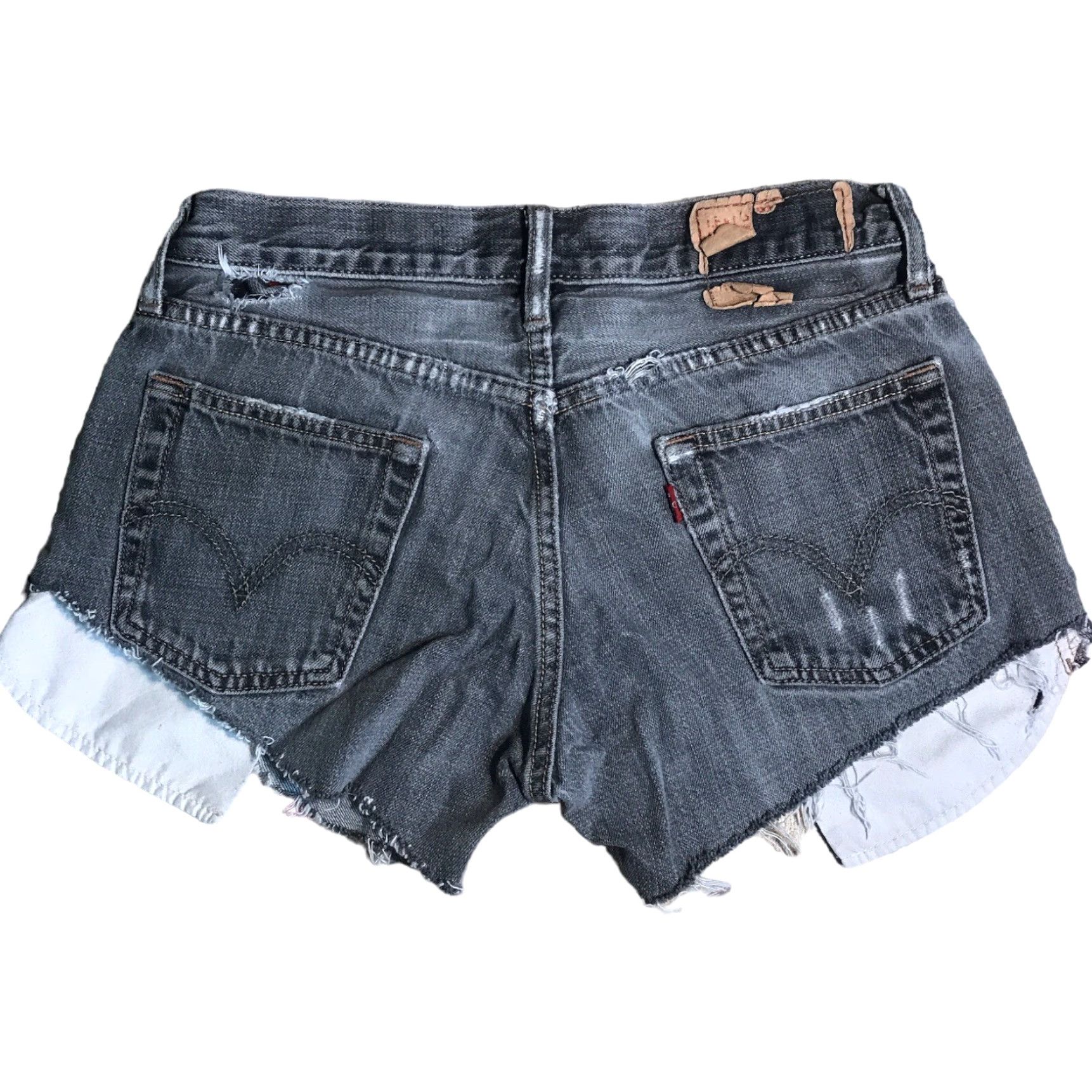 Levi's VINTAGE Levi's 527 Cut-Off Shorts Denim Woman 28 Black 90s Raw Hems 5-Pocket Shape Ladies Size 28" / US 6 / IT 42 - 2 Thumbnail