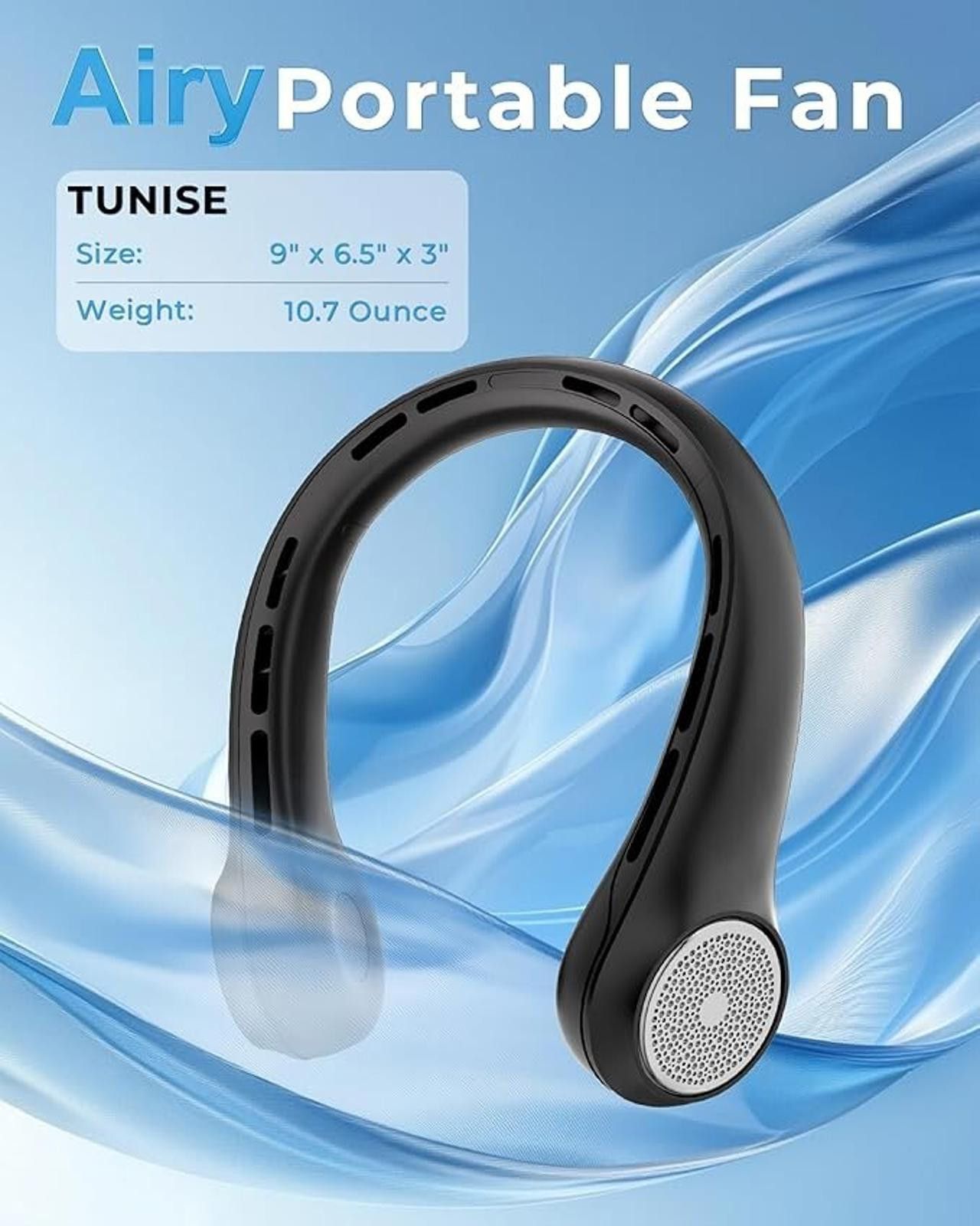 Other Portable Neck Fan w/ LED Display, 360° Cooling, 3-Speed Size ONE SIZE - 4 Thumbnail