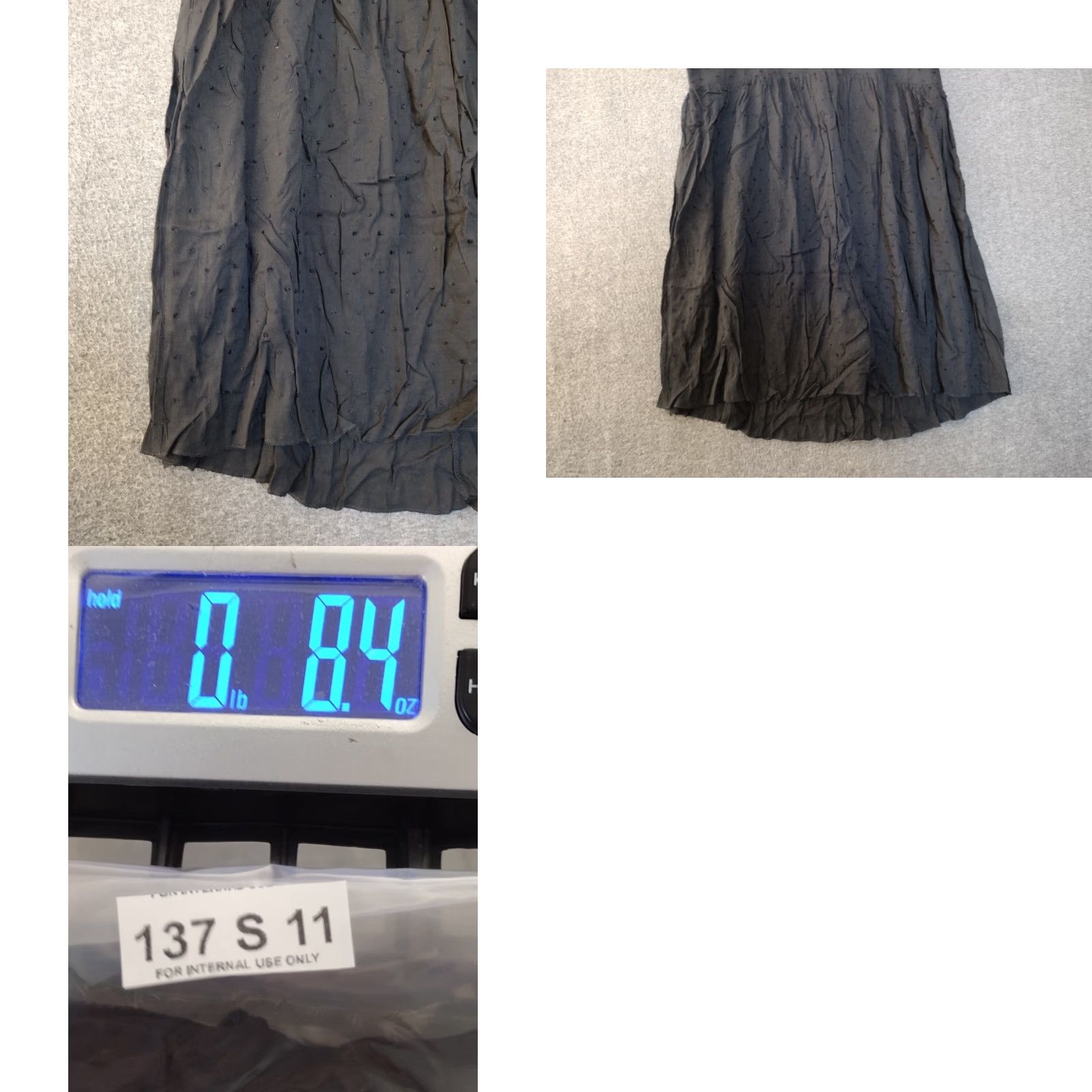 Vintage SOLERSUN Dress Womens XL Black Eyelet V Neck Ruffle Sleeveless A Line Size XL / US 12-14 / IT 48-50 - 8 Thumbnail
