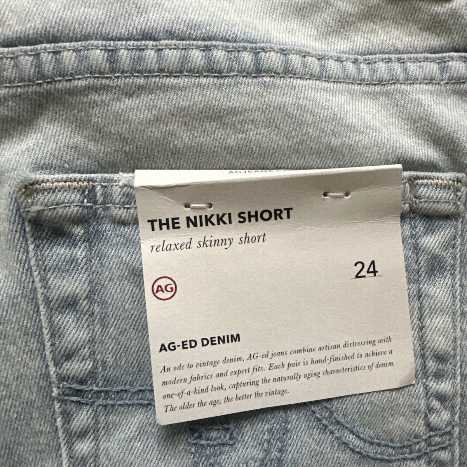 AG Adriano Goldschmied AG Adriano Goldschmied Relaxed Skinny The Nikki Shorts 24R Size 24" / US 00 / IT 34 - 5 Thumbnail