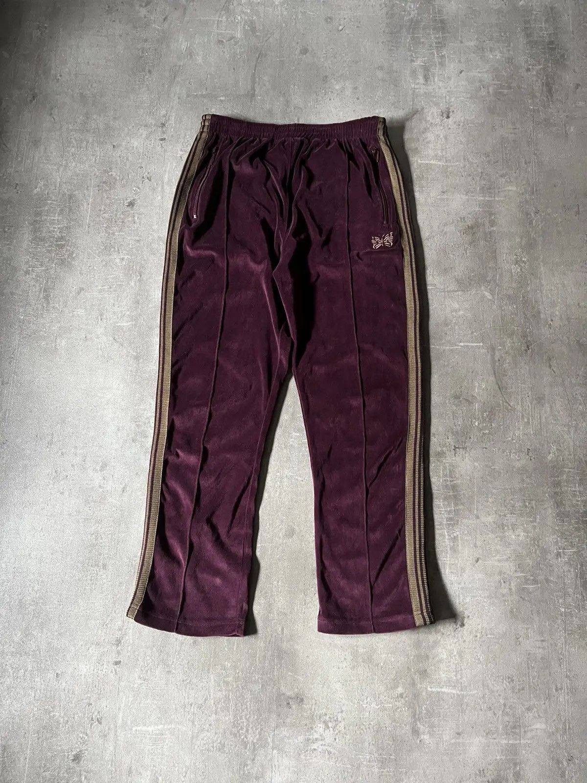 Needles Needles Velour Track Pants Size US 33 - 1 Thumbnail