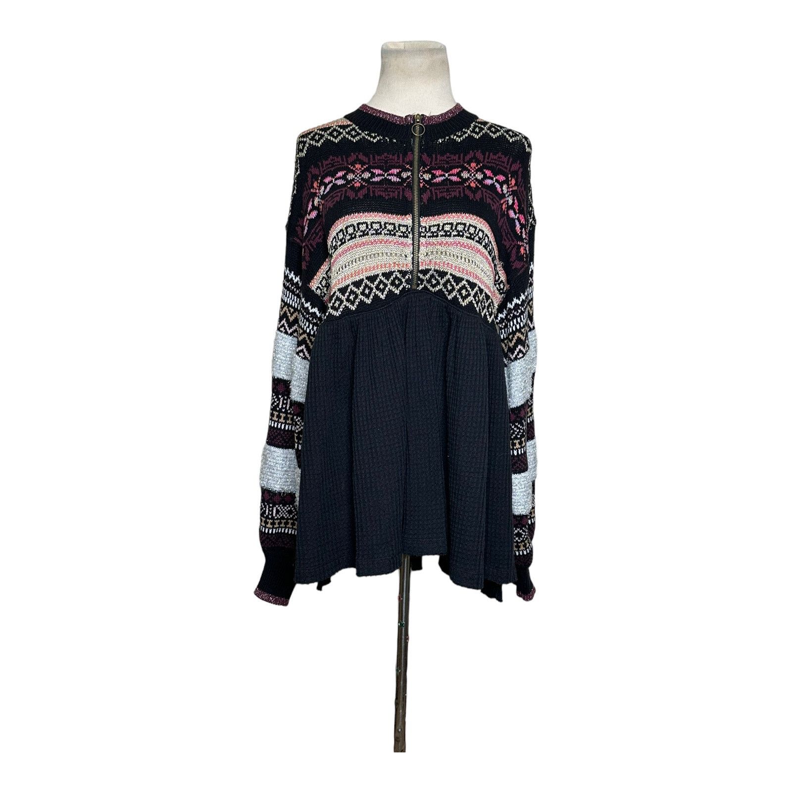 Free People Free People Black Cozzy Cottage Sweater Size Small Size S / US 4 / IT 40 - 9 Thumbnail