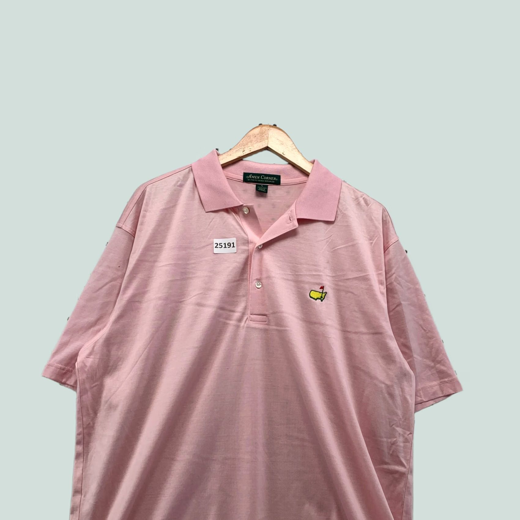 Augusta Sportswear Amen Corner Polo Shirt Pink Masters Augusta Logo Adult Large Pima Cotton 23x33 Size US L / EU 52-54 / 3 - 1 Thumbnail