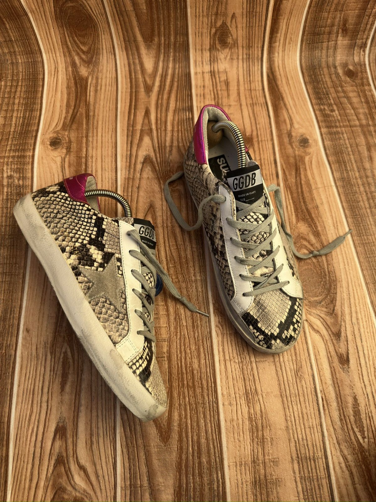 Golden Goose Golden Goose Snake Print Leather Lowtop Sneaks. Size US 7 / EU 40 - 15 Thumbnail