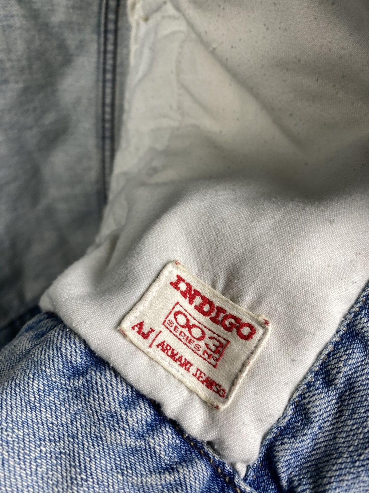 Giorgio Armani Vintage 90s Armani Jeans BIG LOGO Denim Jacket Size US M / EU 48-50 / 2 - 11 Thumbnail