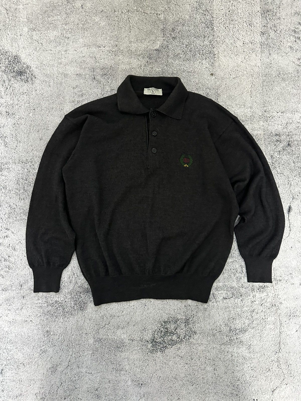 Valentino Valentino Button Sweater Embroidered Logo Size US M / EU 48-50 / 2 - 1 Thumbnail