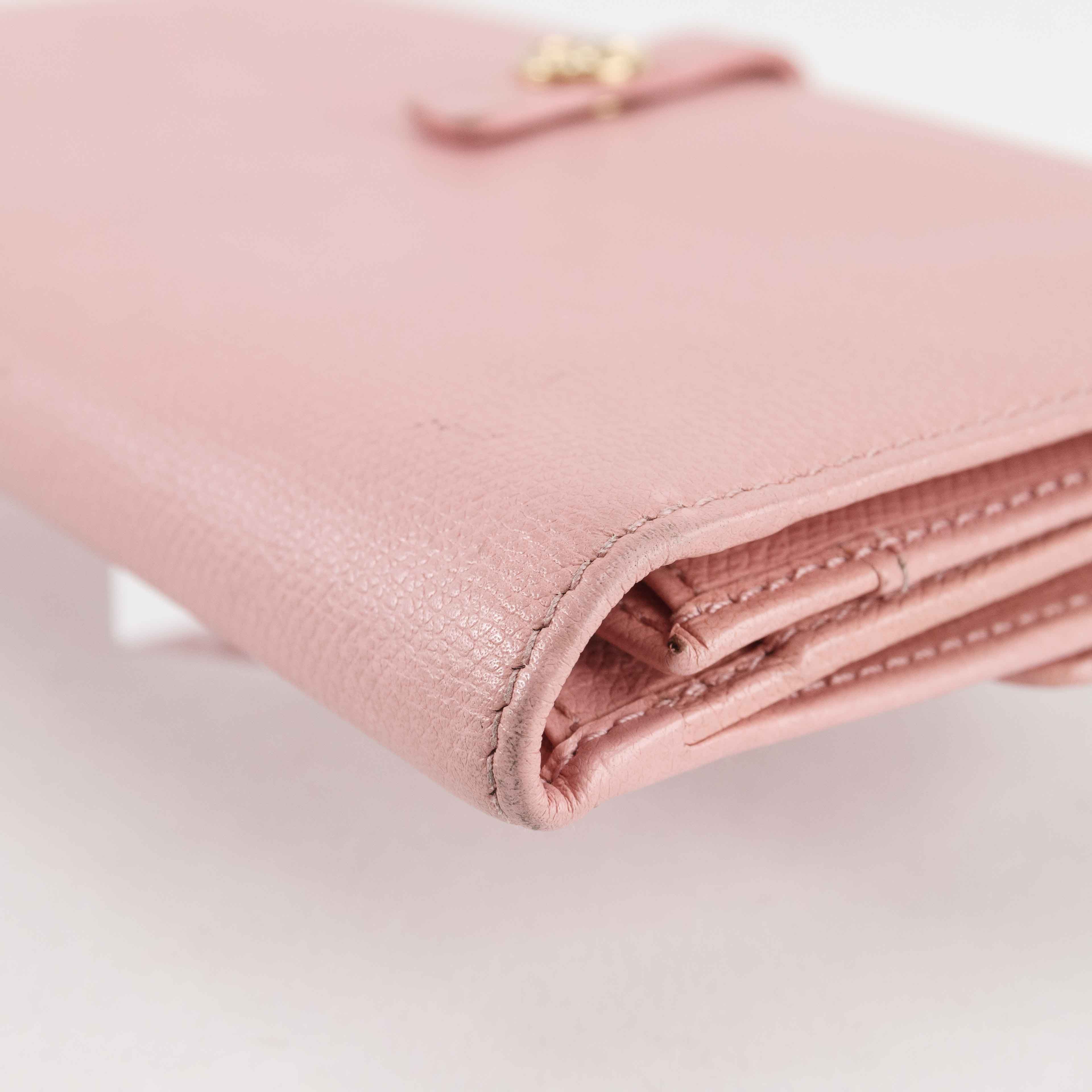 Chanel Chanel Classic Flap Long Wallet in Pink Caviar Leather Size ONE SIZE - 14 Thumbnail
