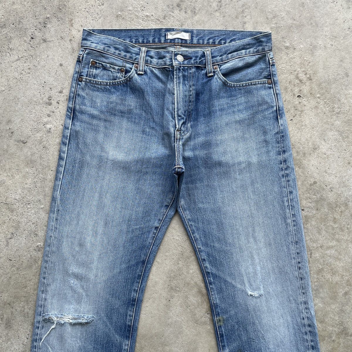 Japanese Brand Vintage Japanese Distressed Denim Faded Jeans Pants W32x33 Size US 32 / EU 48 - 3 Thumbnail