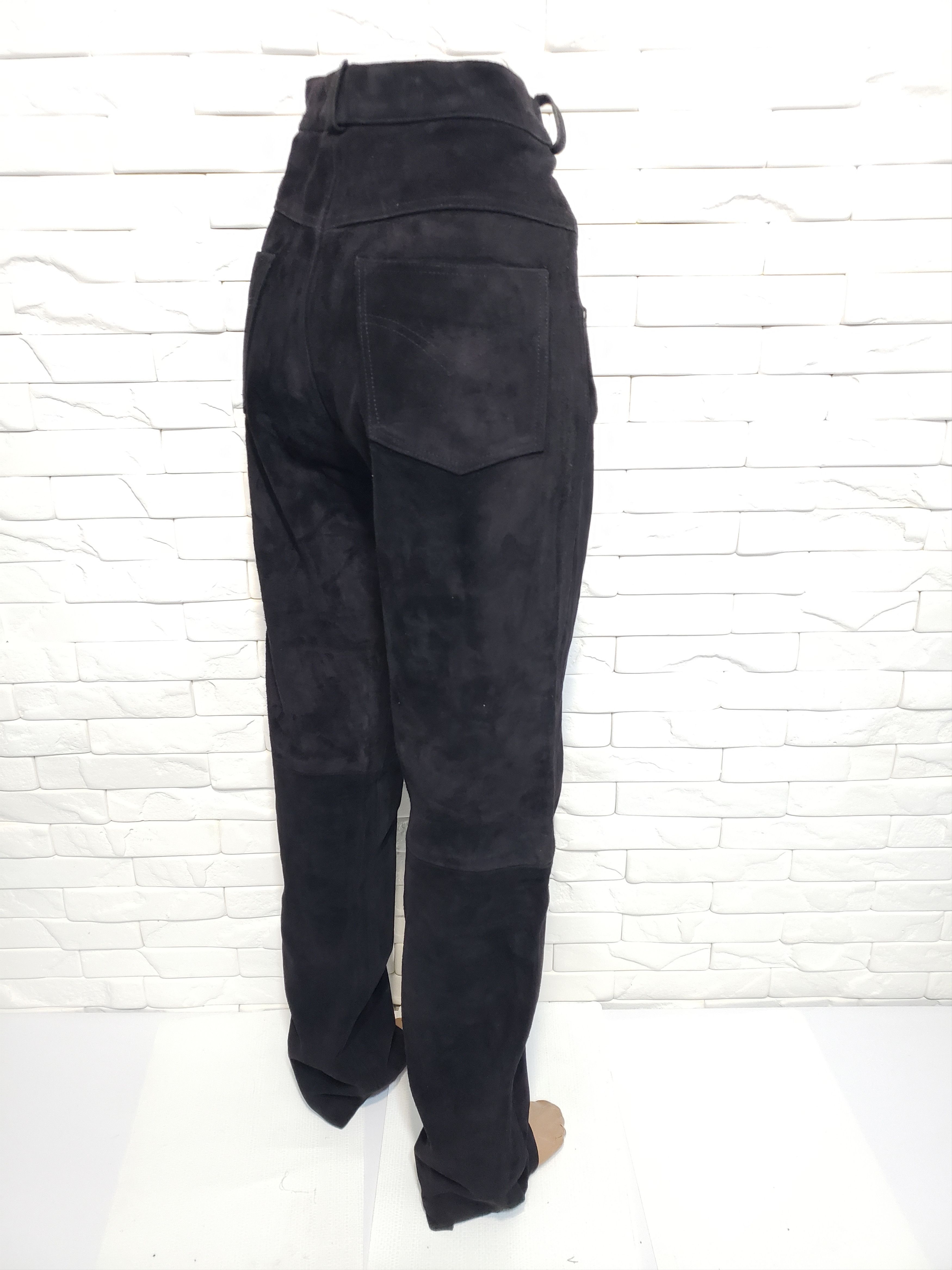 Genuine Leather Men's leather black biker pants. Size US 32 / EU 48 - 6 Thumbnail