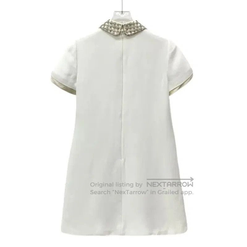 Miu Miu Miu Miu White Short Sleeve Dress . Size S / US 4 / IT 40 - 2 Thumbnail
