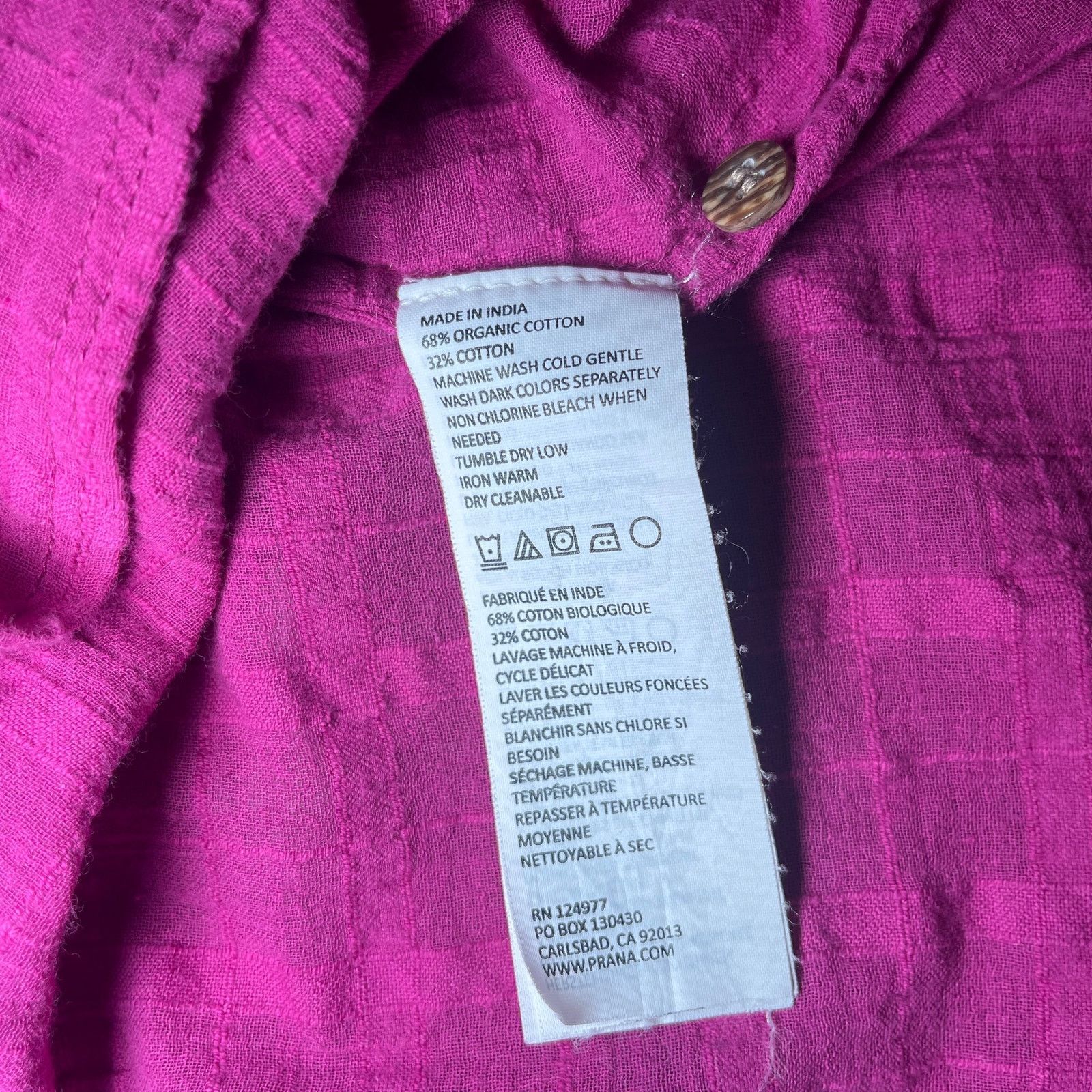 Prana Prana Lucy Gauzy Organic Cotton Short Sleeve Top Fuchsia XS Size XS / US 0-2 / IT 36-38 - 7 Thumbnail