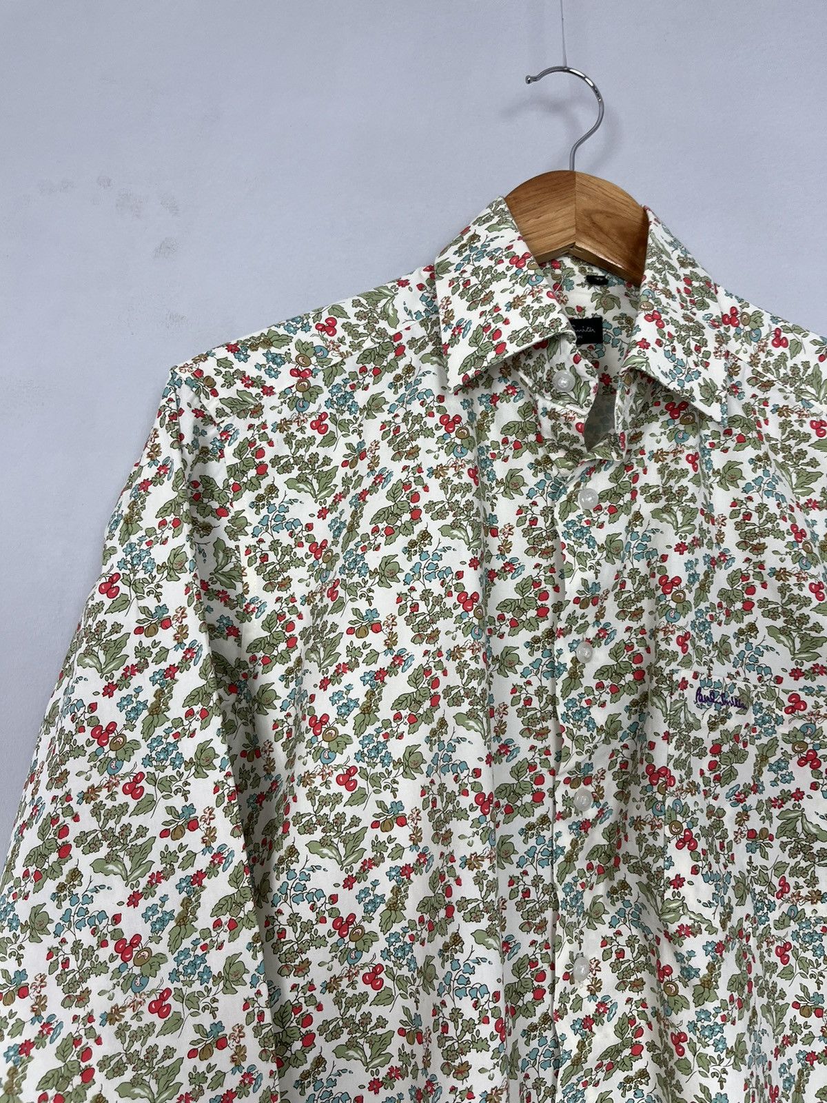 Paul Smith × Vintage Paul Smith London Vintage Floral Cotton Long Sleeve Shirt Size US L / EU 52-54 / 3 - 2 Thumbnail