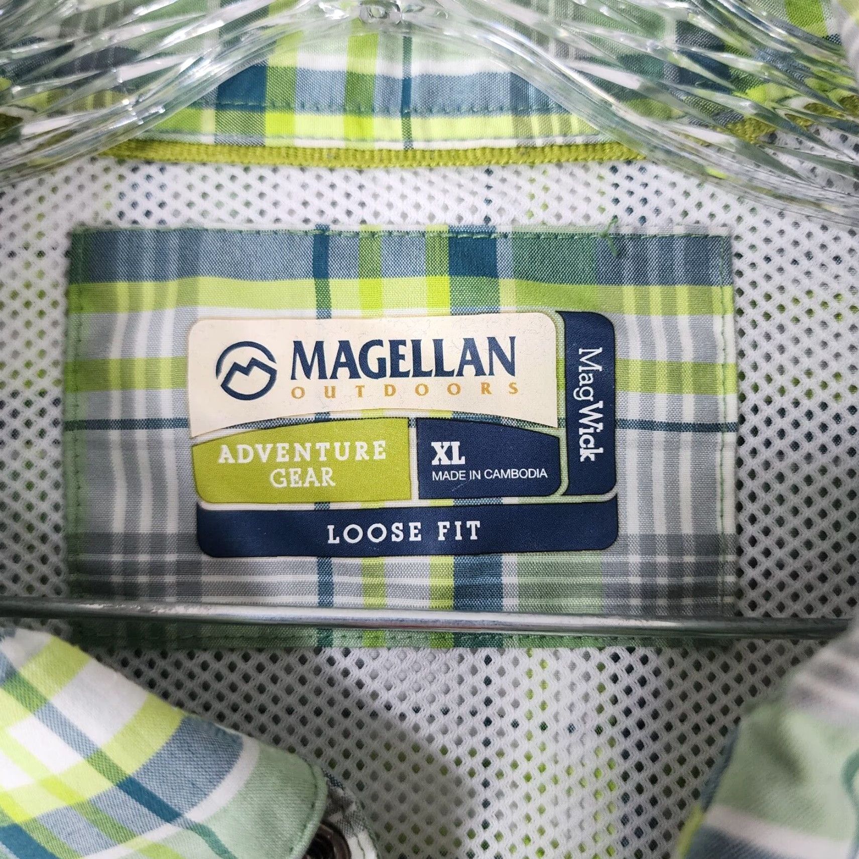 Vintage Magellan Outdoors Shirt Men XL Green Plaid Short Sleeve Button-Up Outdoor Comfort Fit Size US 36 / EU 52 - 5 Thumbnail
