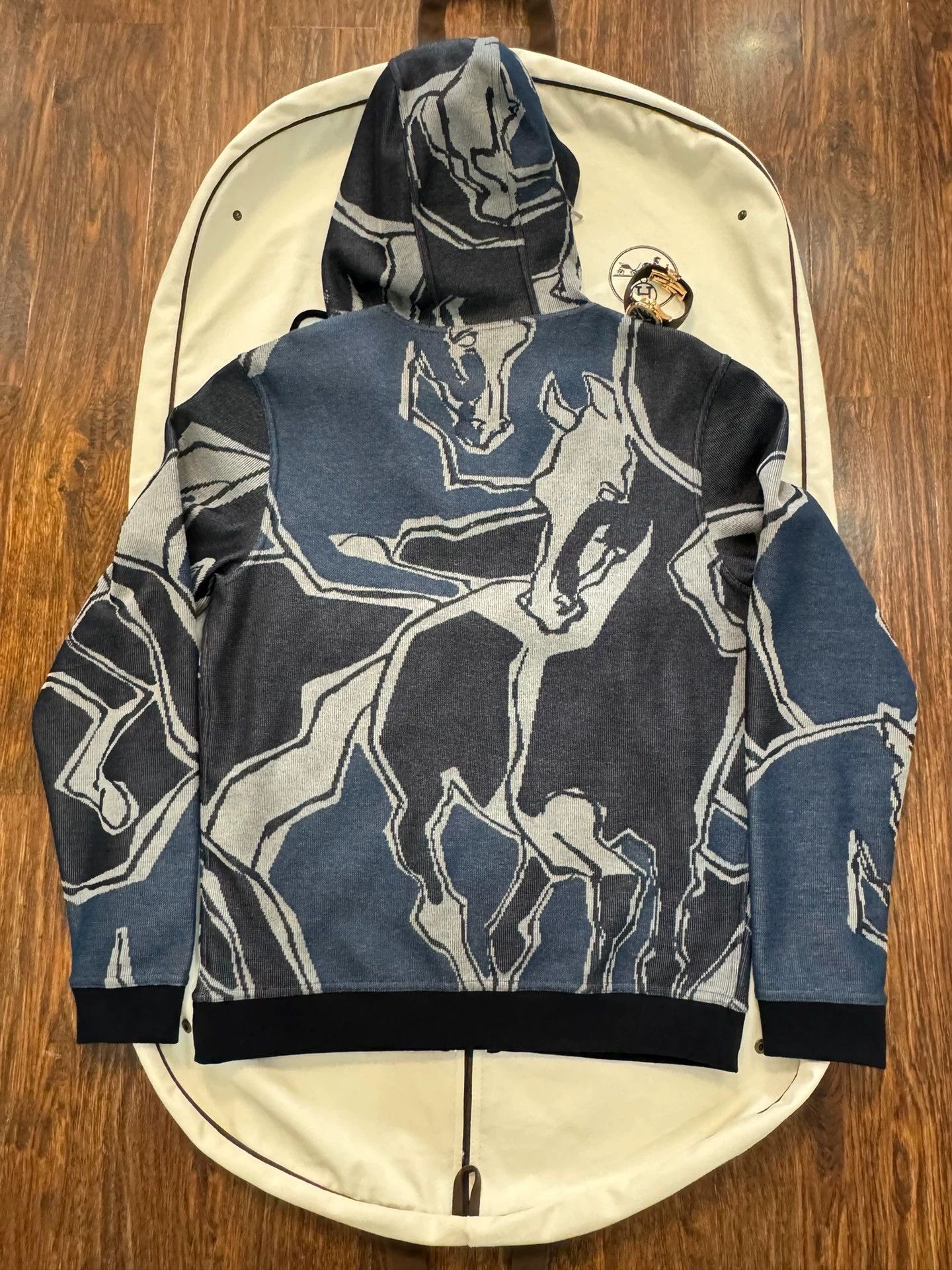 Hermes Hermes 23 SS L Horse Motif Tech Cotton 3D Texture Jacket Size US L / EU 52-54 / 3 - 2 Thumbnail