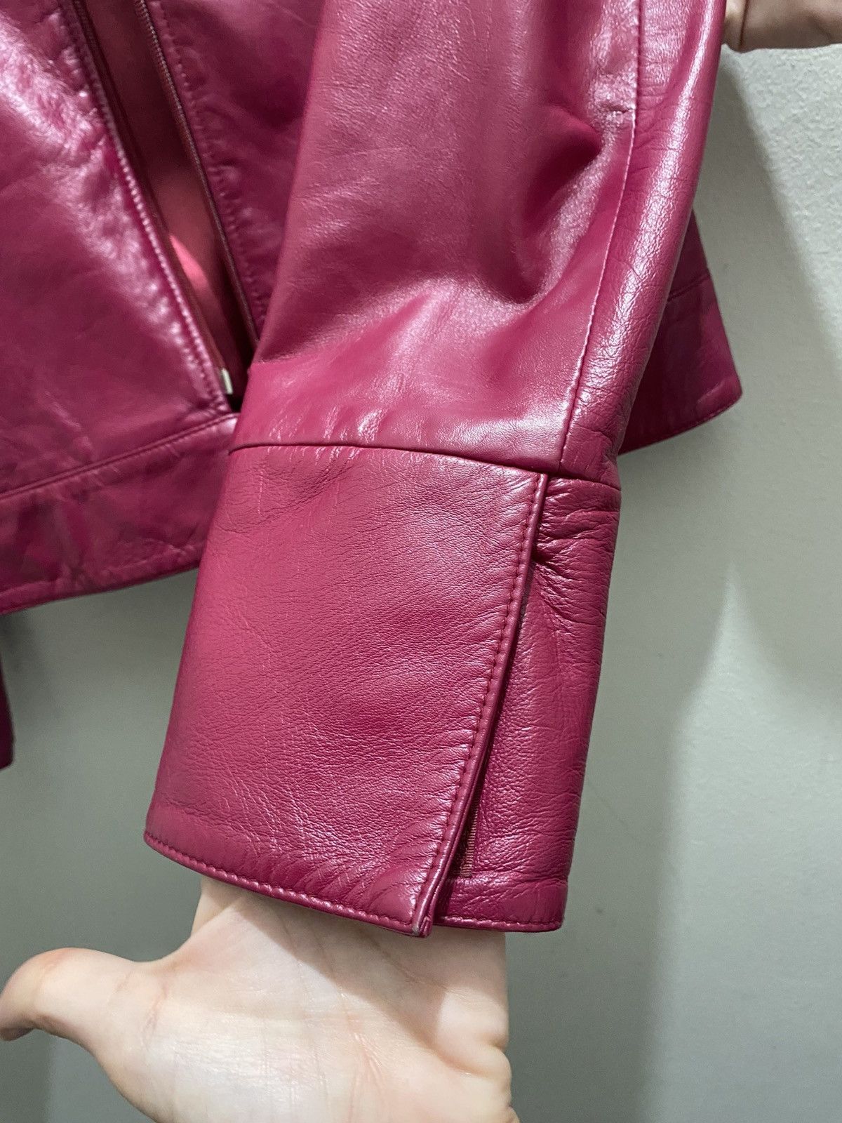 Other JOHANNA K BURGUNDY LEATHER JACKET Size M / US 6-8 / IT 42-44 - 7 Thumbnail