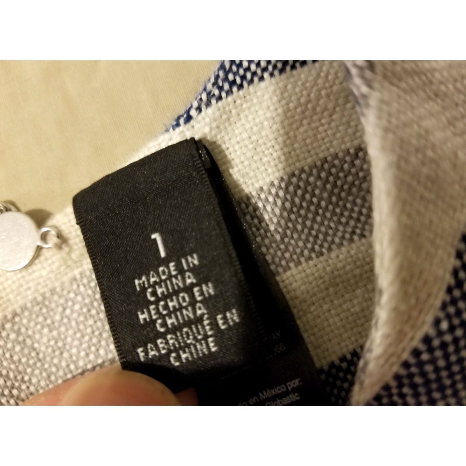 Vintage Chico's Womens Jacket Vest White Blue Linen Sleeveless Size 1 Size XS / US 0-2 / IT 36-38 - 5 Thumbnail