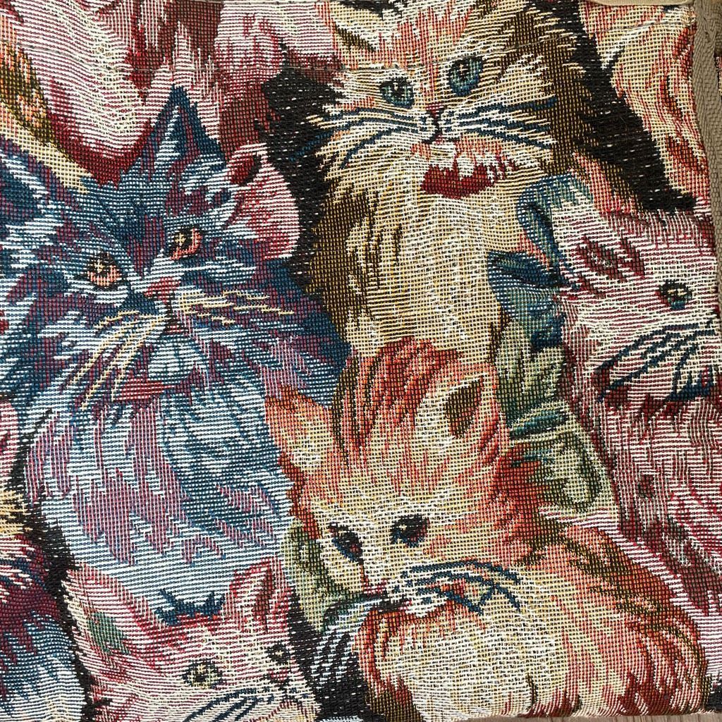 Vintage Vintage Cat Tapestry Wheeled Shopper Bag Tote Collapseable Size ONE SIZE - 9 Thumbnail