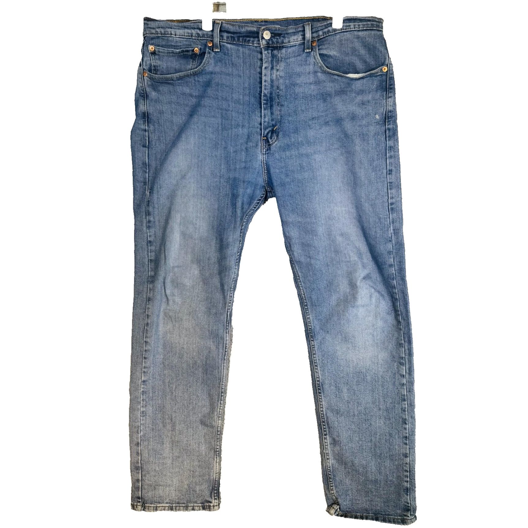 Levi's Levi's 505 Jeans Mens Regular Straight Zip Fly Light Blue 38x32 Denim Stretch logo Pockets Size US 38 / EU 54 - 2 Thumbnail