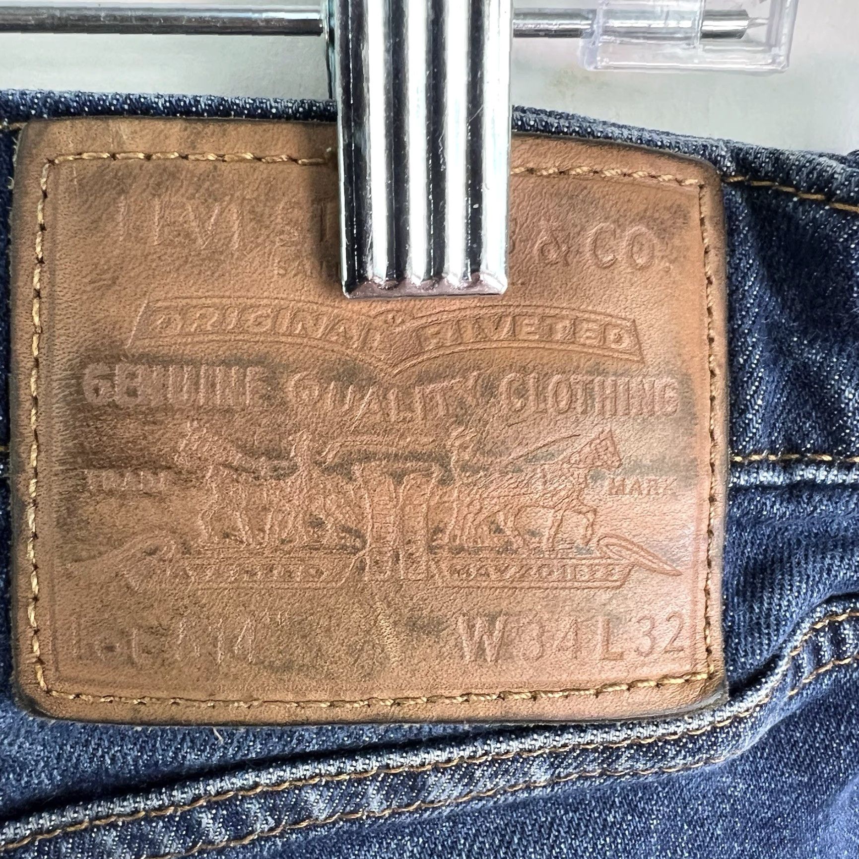 Levi's VINTAGE Levi's 514 Jeans Mens 34x32 Blue Straight Denim 5-Pocket 90s Retro USA Big E Distressed Mid Rise Regular Fit Jeans Size US 34 / EU 50 - 6 Thumbnail