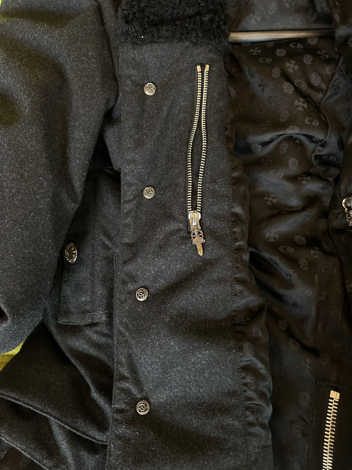 Chrome Hearts CHROME HEARTS SHEARLING BOMBER Size US M / EU 48-50 / 2 - 5 Thumbnail