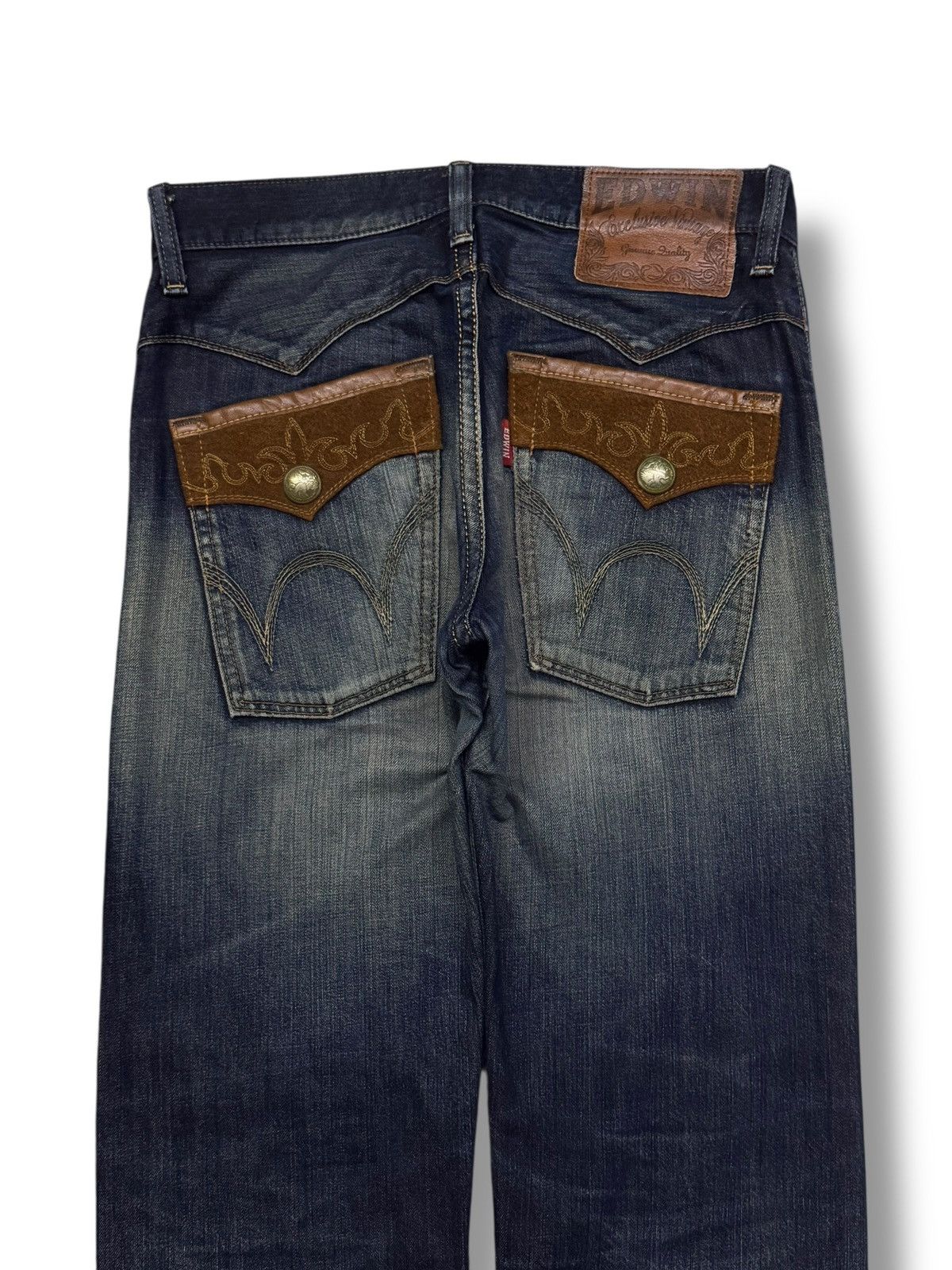 Edwin EDWIN 00s EVS403 Exclusive Vintage Japan Made Denim Jeans 33 Size US 33 - 5 Thumbnail