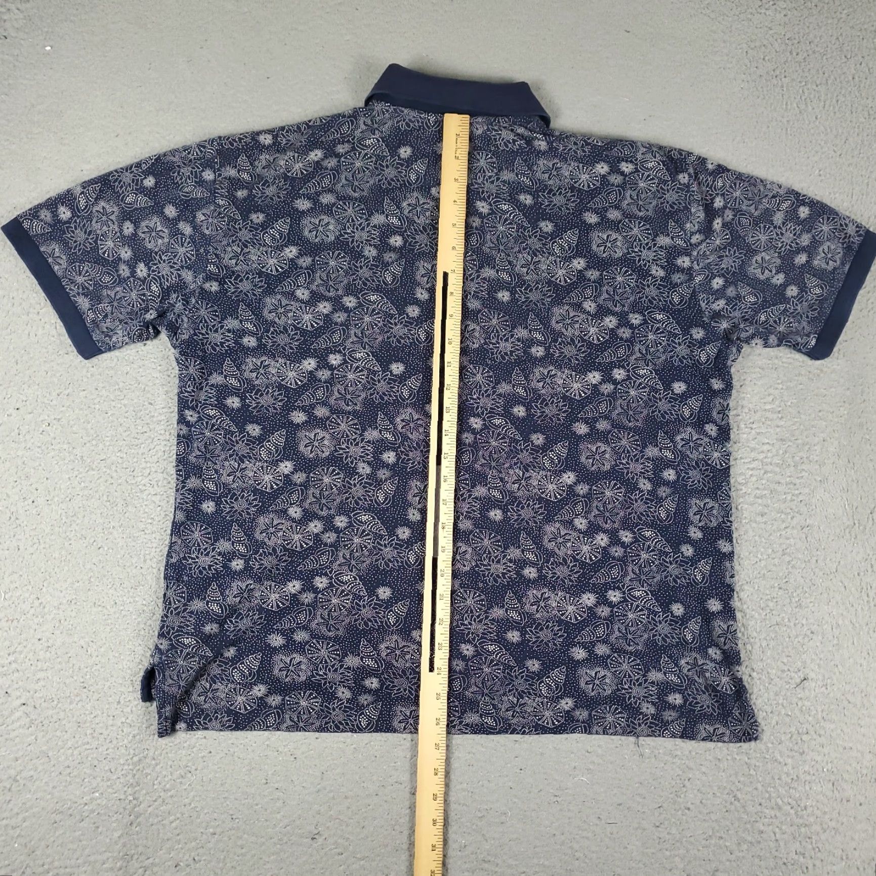 Brooks Brothers Brooks Brothers Men’s Cotton Polo Shirt Large Short Sleeve Blue Seashell Print Size US L / EU 52-54 / 3 - 3 Thumbnail