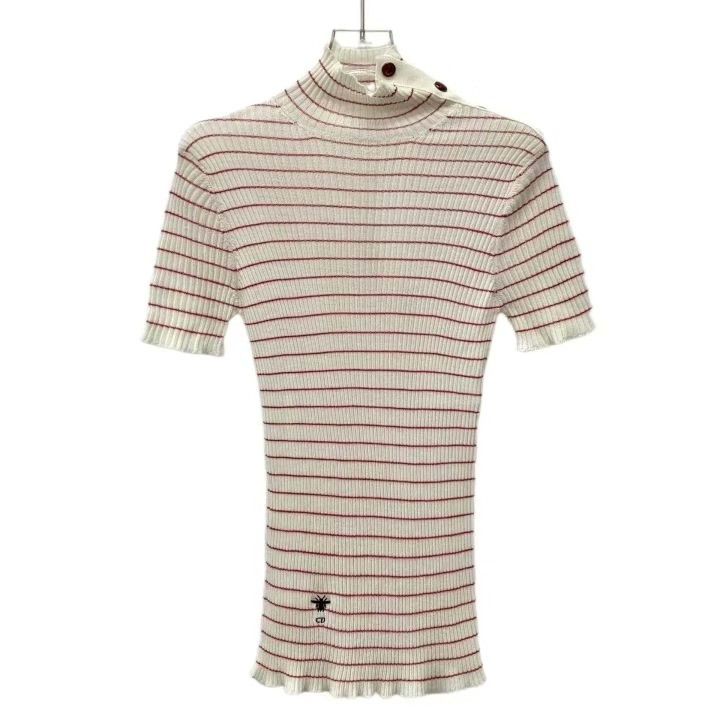 Dior Dior Cashmere Short-Sleeve Bee Embroidery Knit Size S / US 4 / IT 40 - 1 Thumbnail