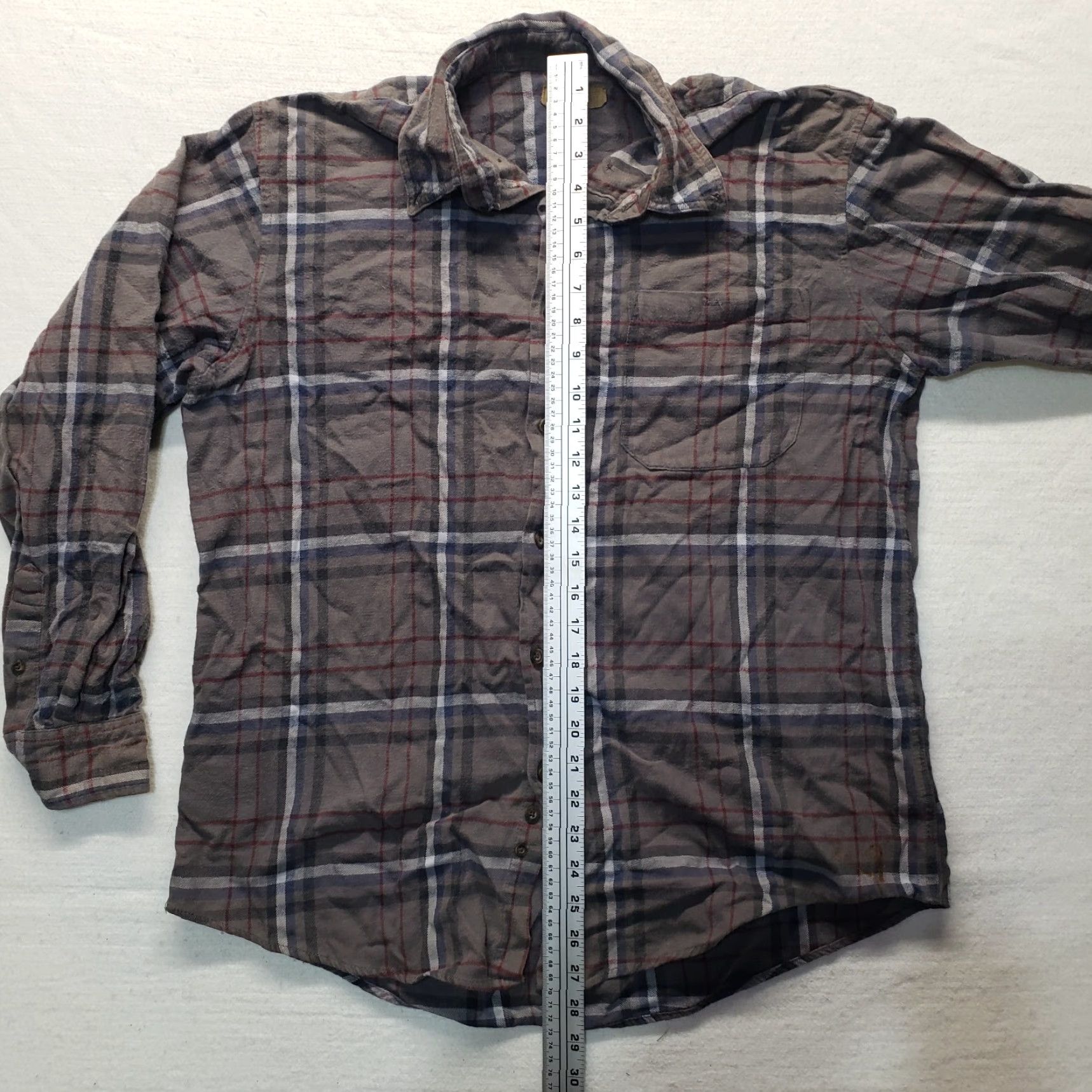 Faded Glory Faded Glory Shirt Plaid Flannel Long Sleeve Button-Up Brown L Mens Regular Fit Pockets 90s Classic Style Size US L / EU 52-54 / 3 - 5 Thumbnail
