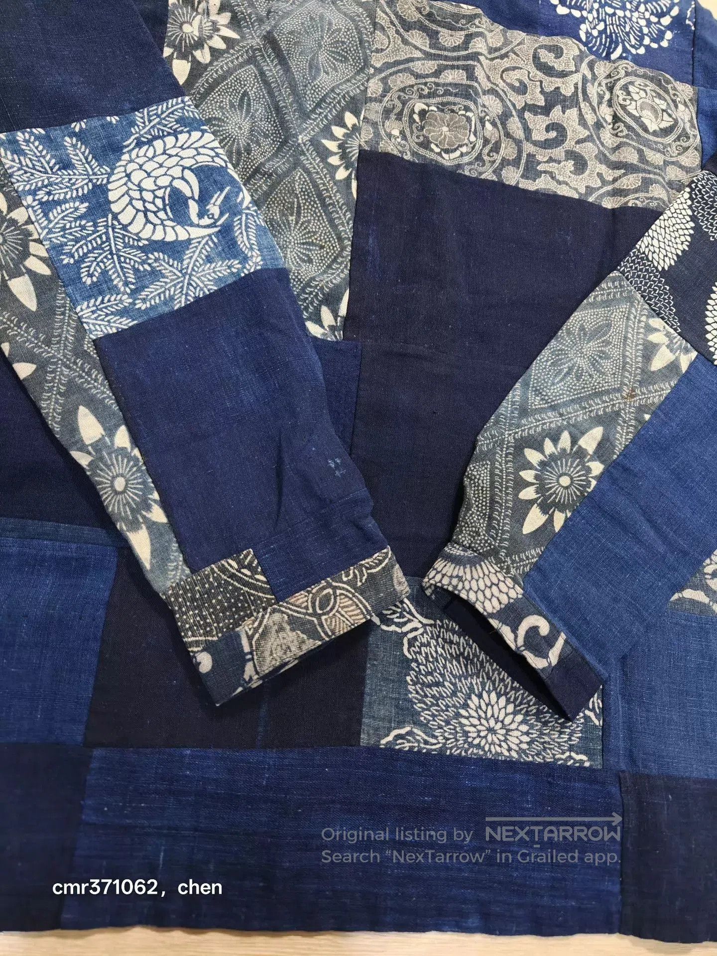 Visvim Blue Patchwork Long-Sleeve Shirt XL. Size US XL / EU 56 / 4 - 7 Thumbnail