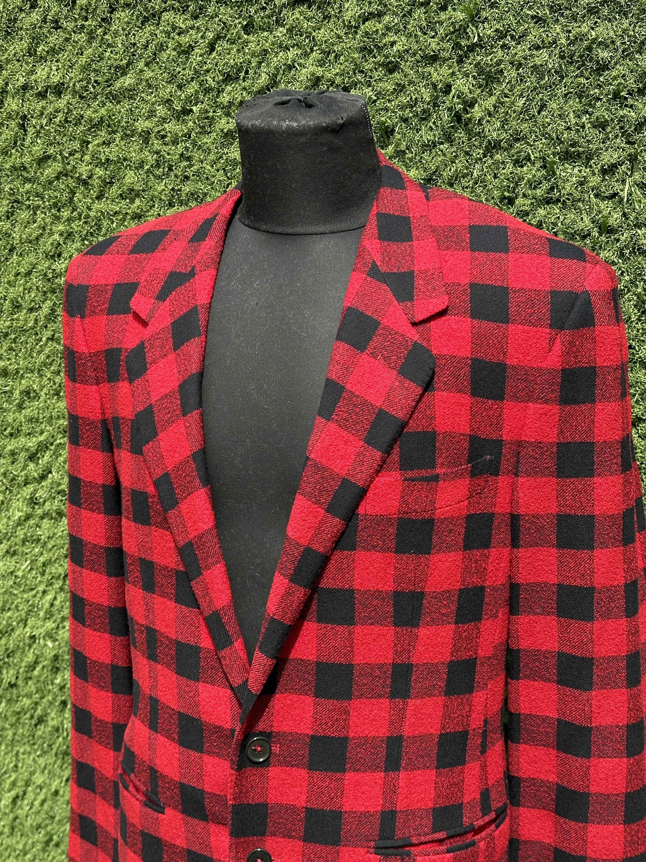 Versace Gianni Versace Virgin Wool Buffalo Check Blazer IT 50R Size 50R - 14 Thumbnail