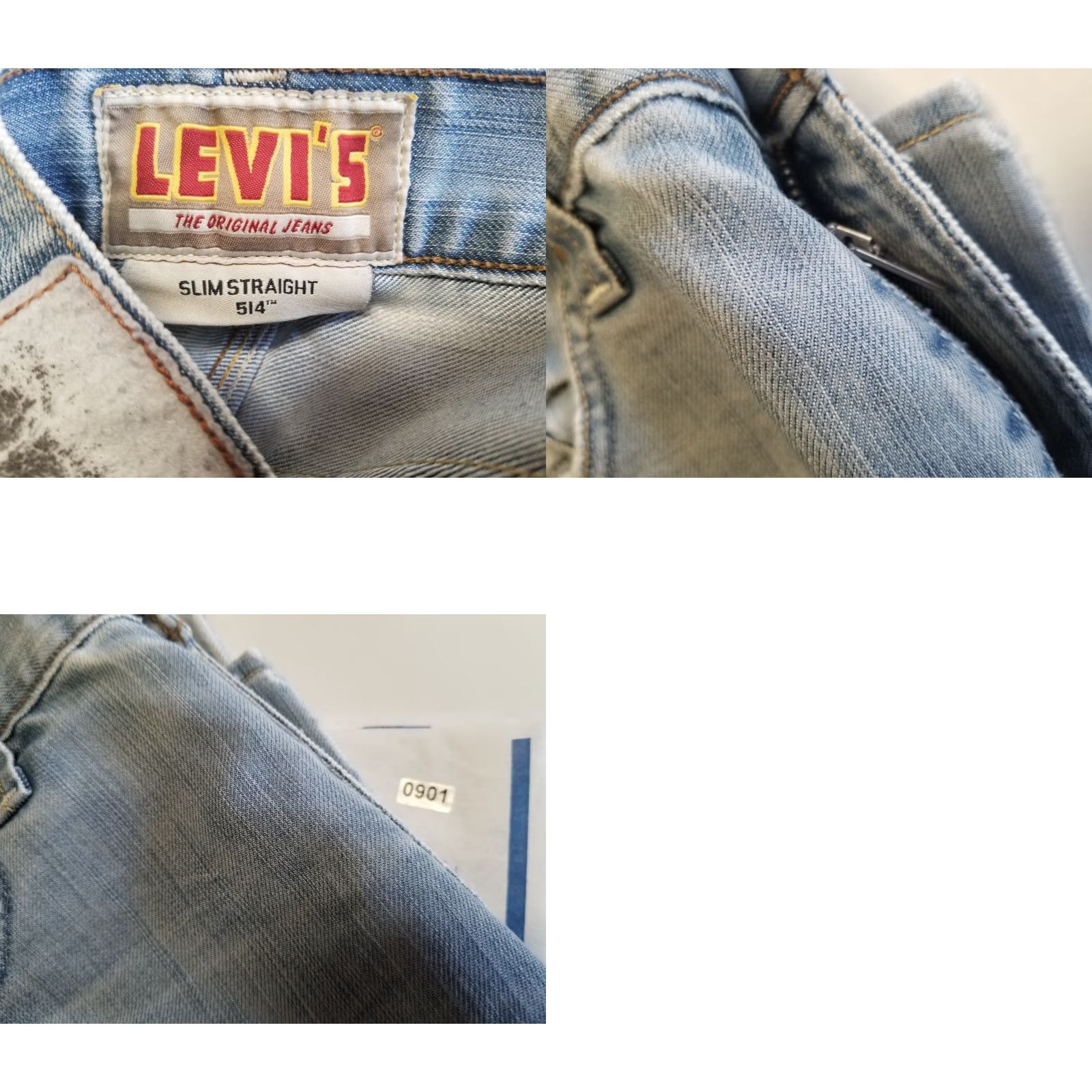 Levi's Levi's Jeans Slim 32x30 Blue Denim 514 Straight 5-Pocket 32 Regular Mens Casual Distressed Jeans Size US 32 / EU 48 - 8 Thumbnail