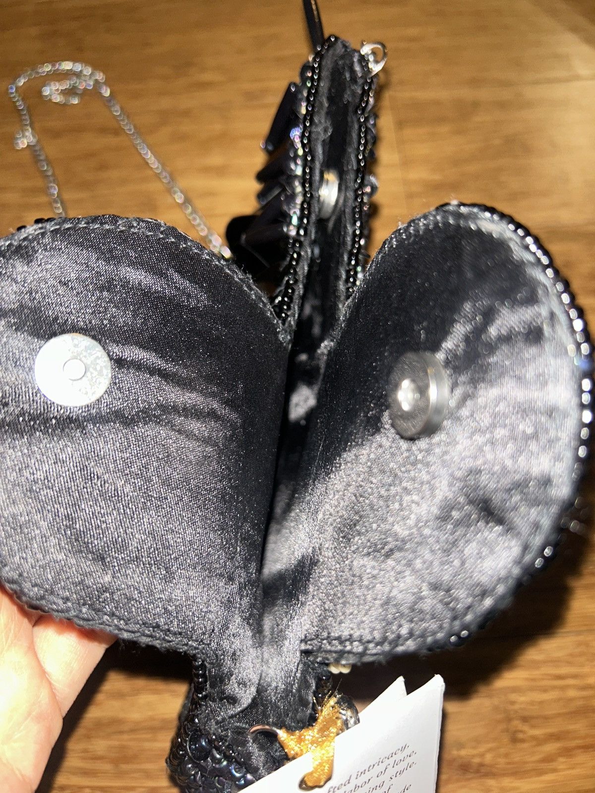 Other From India To You Black Swan Beaded Sequin Bag Crossbody Size ONE SIZE - 4 Thumbnail