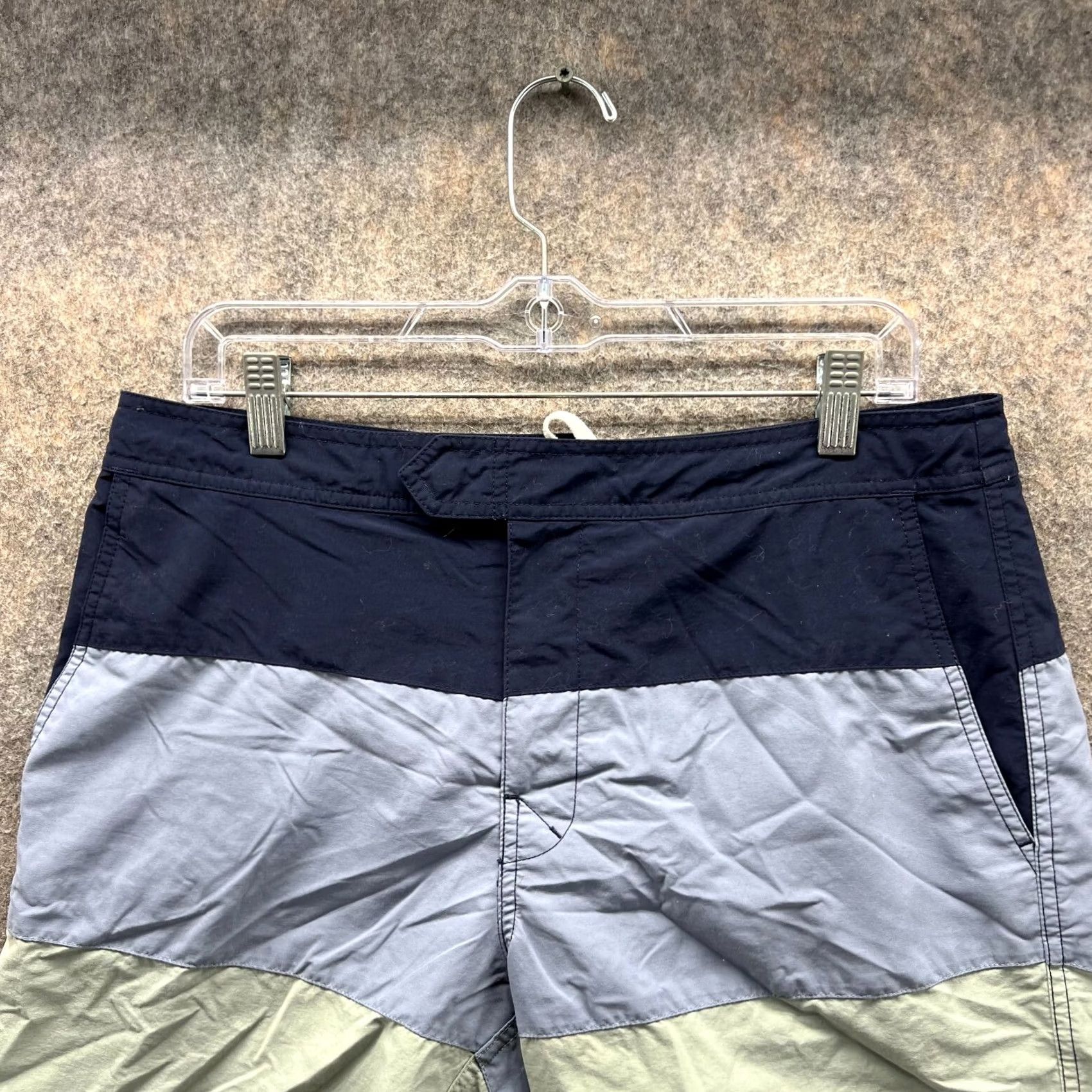 J.Crew VINTAGE J.CREW Shorts Bottom Men 32 Adult Blue Green Nylon Lined Swim Trunk Summer Navy Blue Mens Size US 32 / EU 48 - 3 Thumbnail