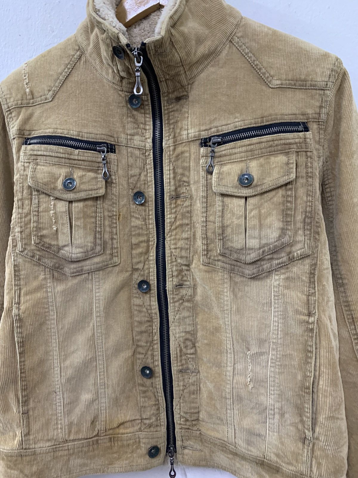 Japanese Brand × semanticdesign Semantic Design Corduroy Distressed Style Punk Jacket Size US S / EU 44-46 / 1 - 5 Thumbnail