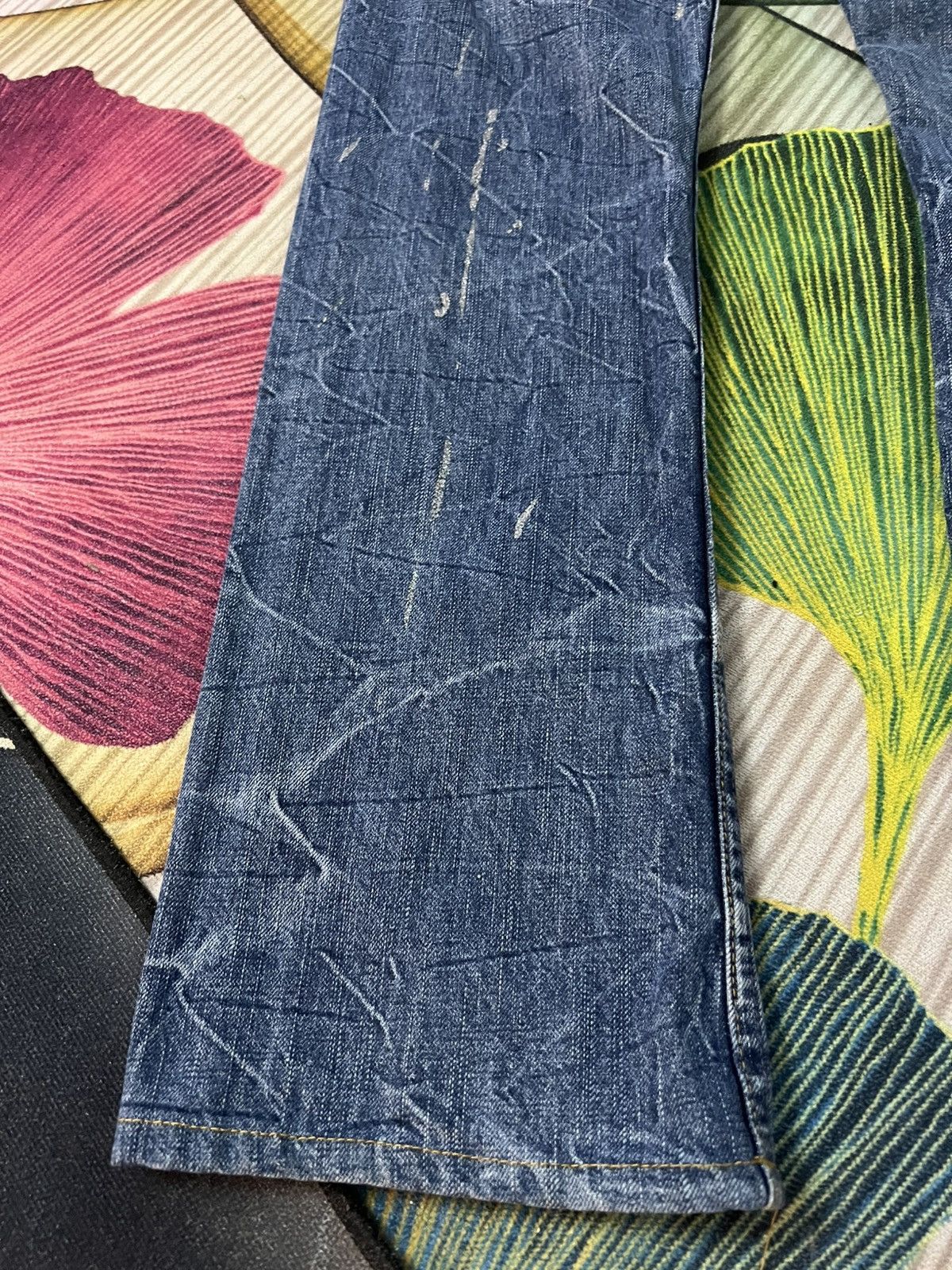 Japanese Brand 💥Flare💥Japanese Unbrand Distressed Jean Size US 31 - 12 Thumbnail