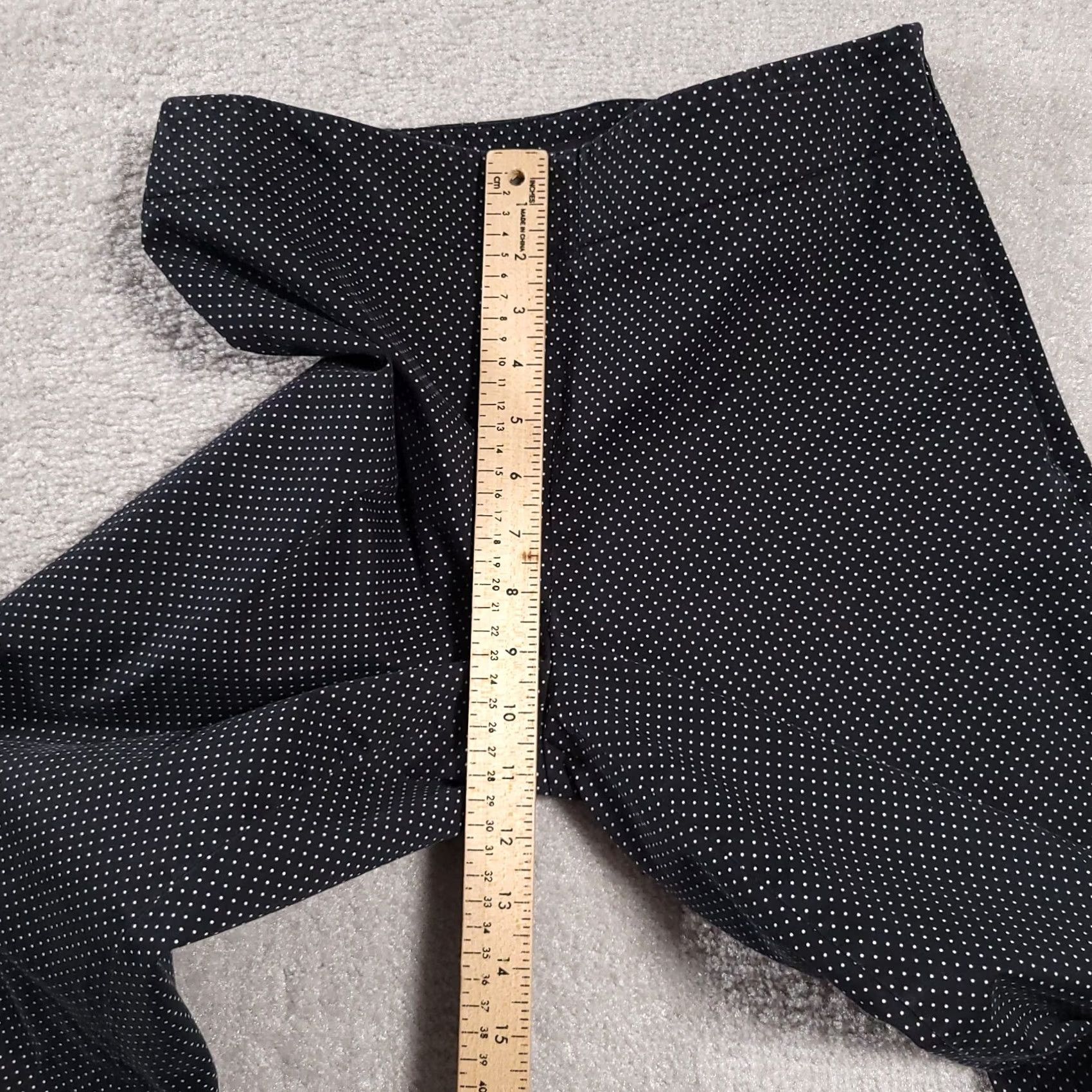 Talbots Talbots Heritage Slim Leg Side Zipper Ankle Dress Pants Womens 6 Black Polka Dot Size 28" / US 6 / IT 42 - 6 Thumbnail