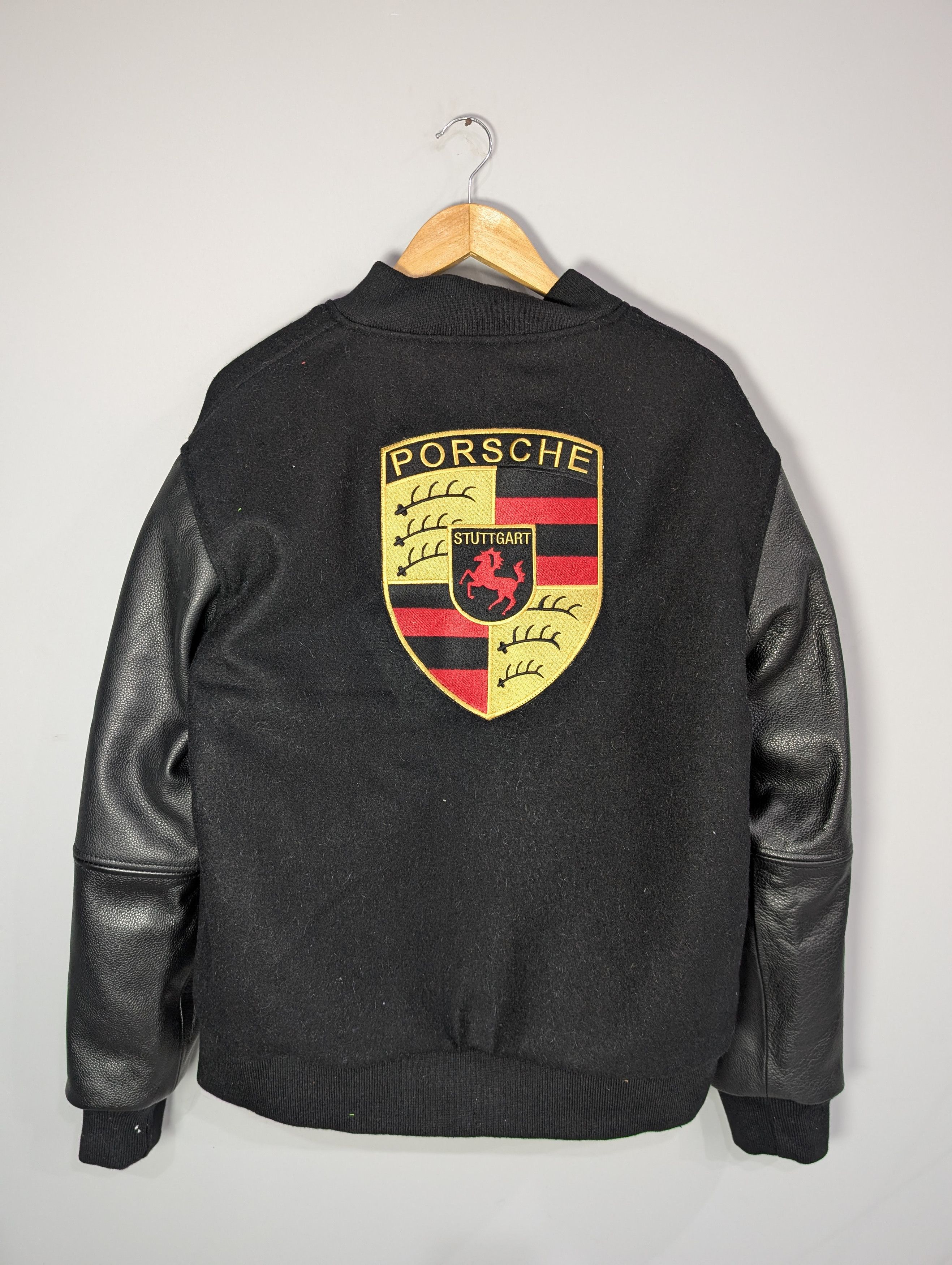 Vintage Porsche 911 Turbo Vintage 90s Real Leather Jacket Size L / US 10 / IT 46 - 2 Thumbnail