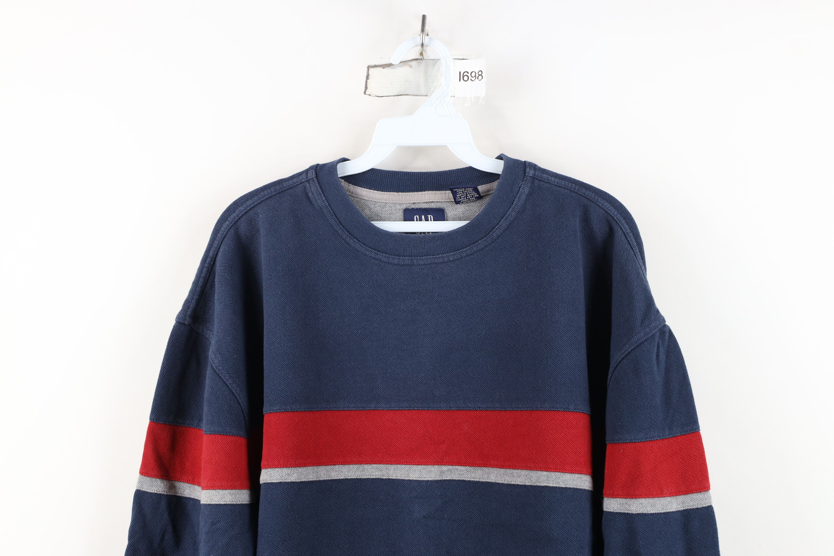 Gap Vintage 90s Gap Block Heavy Thermal Knit Long Sleeve T-Shirt Size US L / EU 52-54 / 3 - 2 Thumbnail