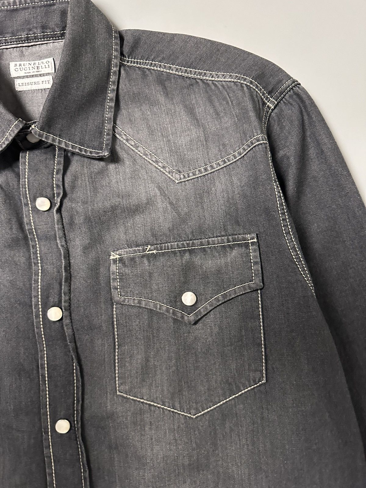Brunello Cucinelli Brunello Cucinelli Leisure Fit Shirt Size US S / EU 44-46 / 1 - 4 Thumbnail