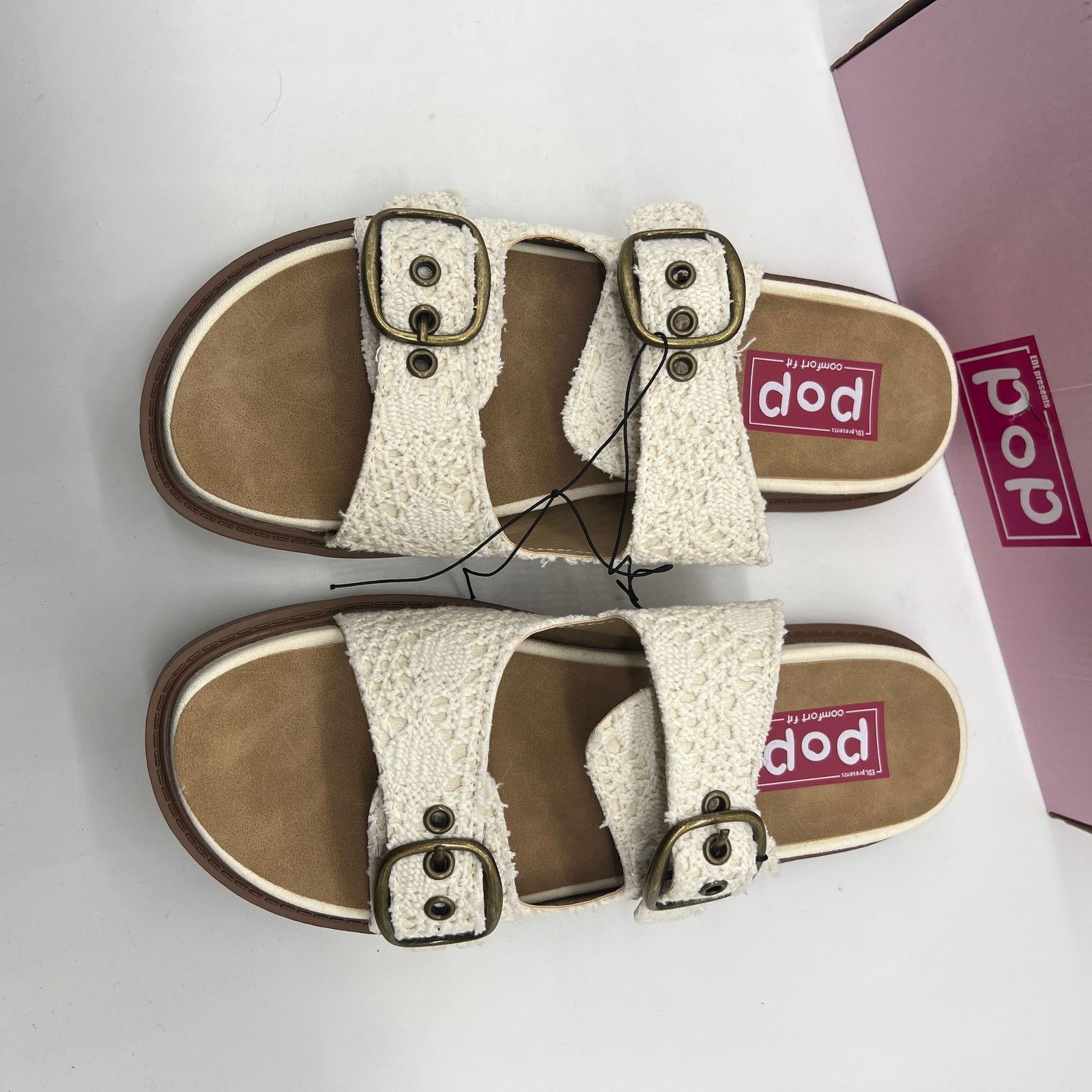 Other Pop Balance Womens Footbed Sandals Cream Natural Size 10M Size US 10 / IT 40 - 5 Thumbnail
