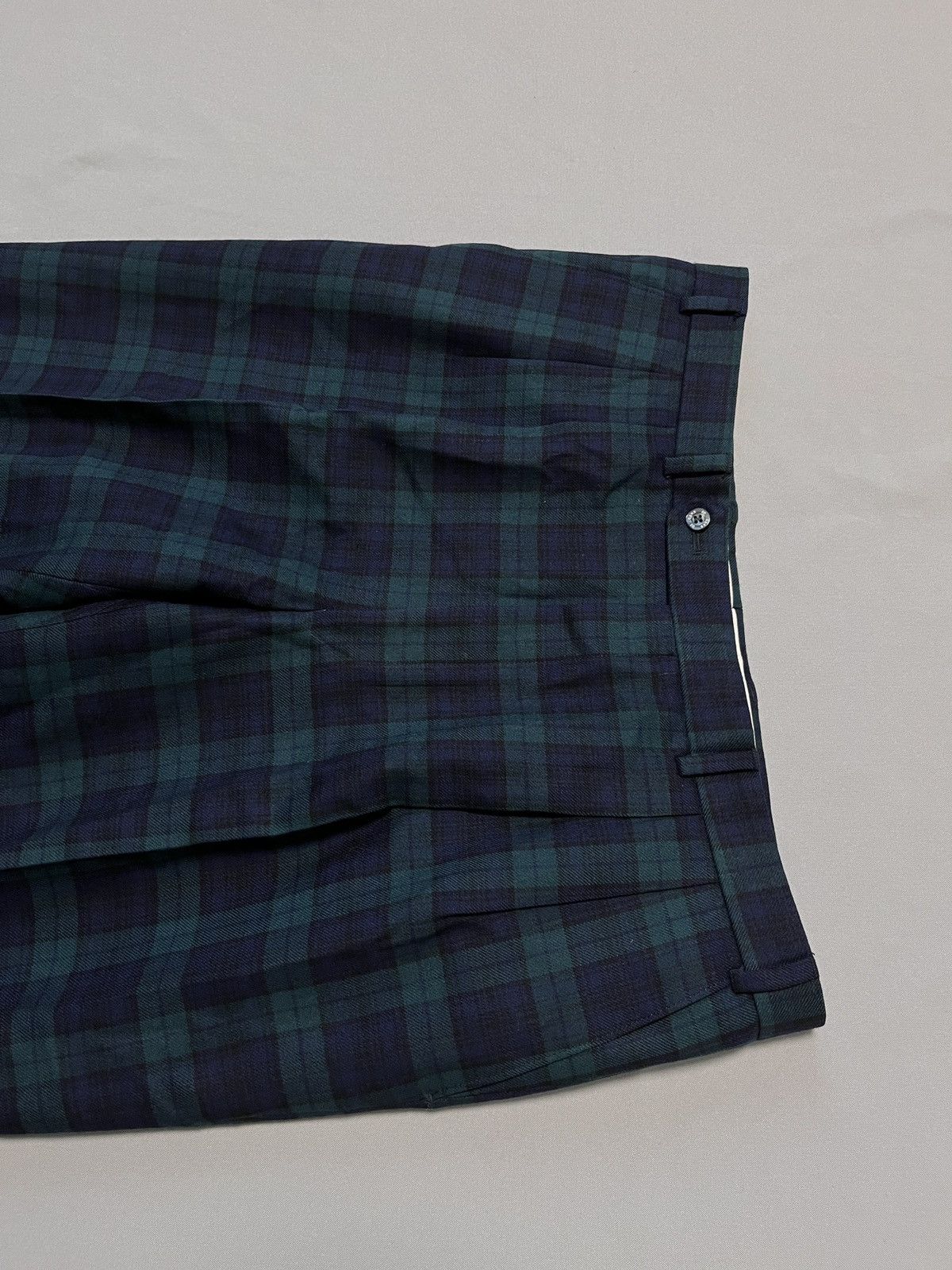 DAKS Daks London Signature Wool Black Watch Tartan Wide Pants Size US 36 / EU 52 - 5 Thumbnail