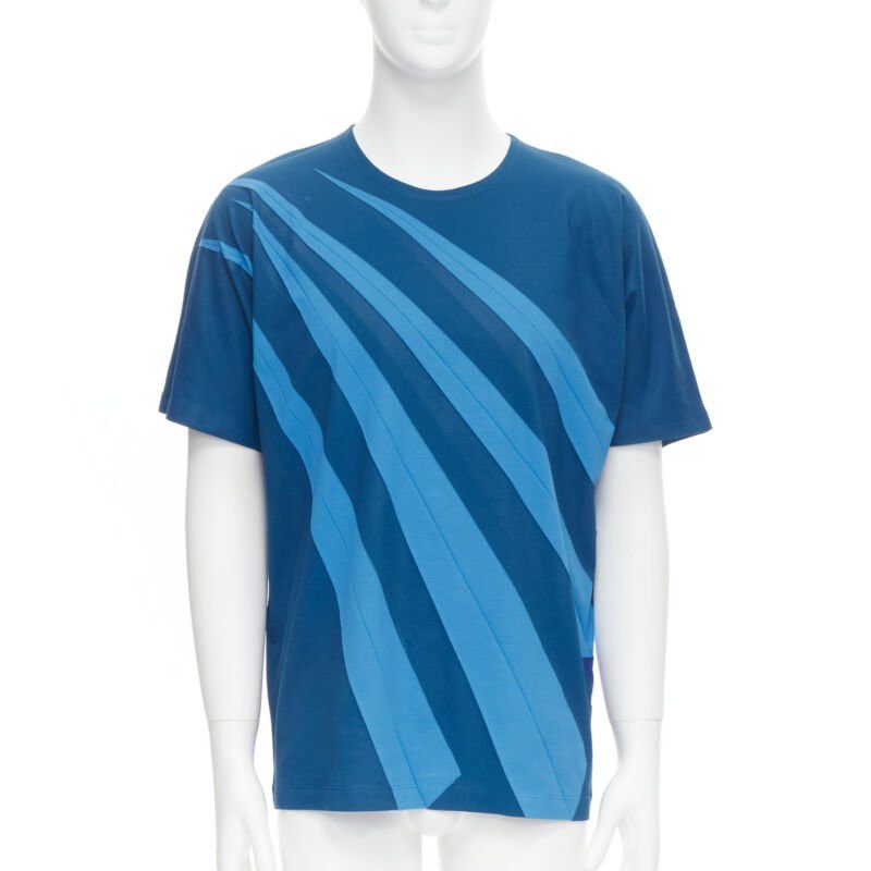 Issey Miyake ISSEY MIYAKE MEN blue bonded pleat graphic print tshirt M Size US M / EU 48-50 / 2 - 1 Thumbnail