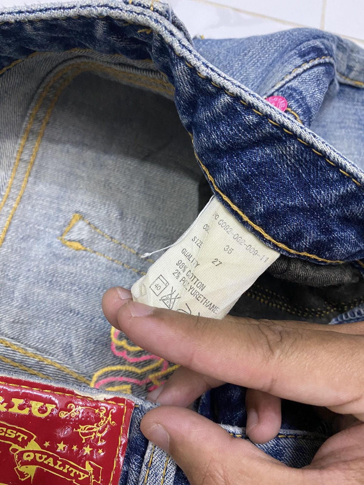 Kapital VINTAGE CO&LU EMBROIDERY DISTRESSED DENIM JEANS Size US 32 / EU 48 - 9 Thumbnail